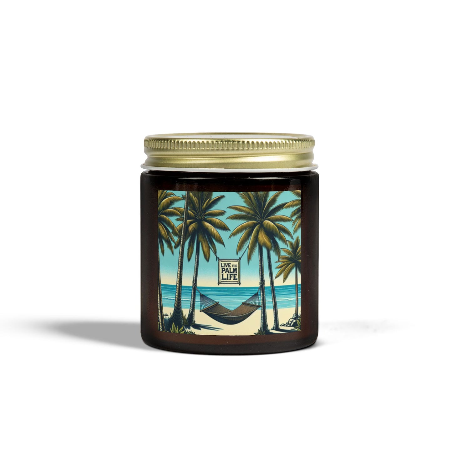 Scented Candles, Coconut Apricot Wax (4oz, 9oz) - Hammock on the Beach