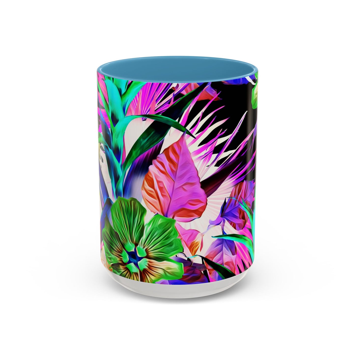 Accent Coffee Mug (11, 15oz), Plant Palooza, black / Various Colors