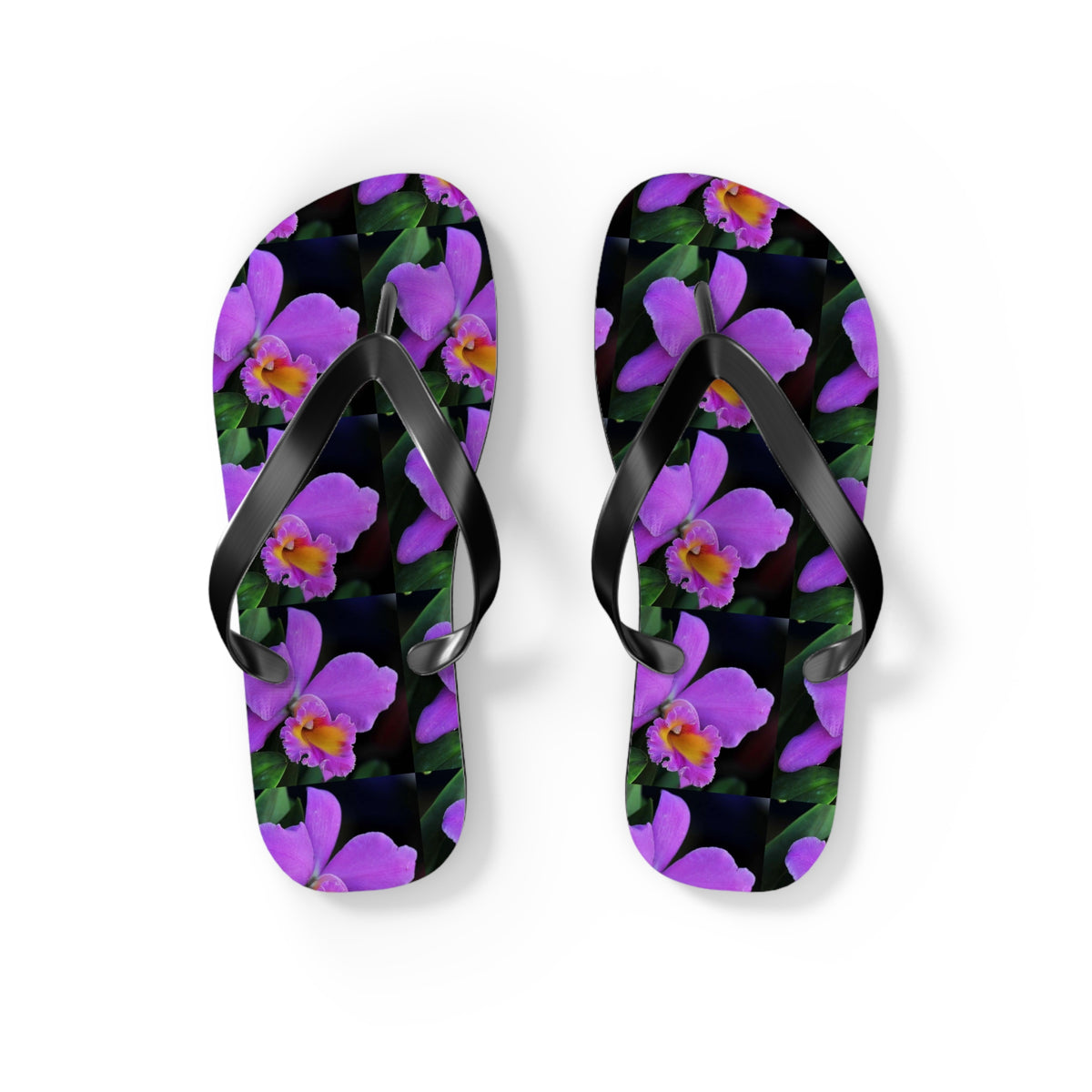 Flip Flops - Purple Orchids Majesty