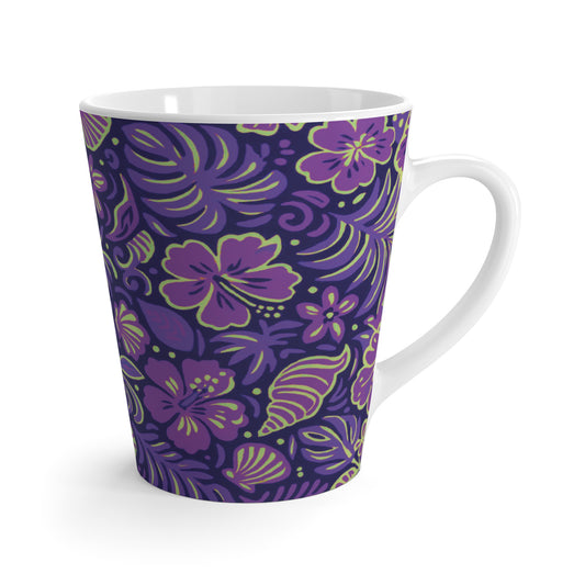 Latte White Mug - Beach Dreams, Purple