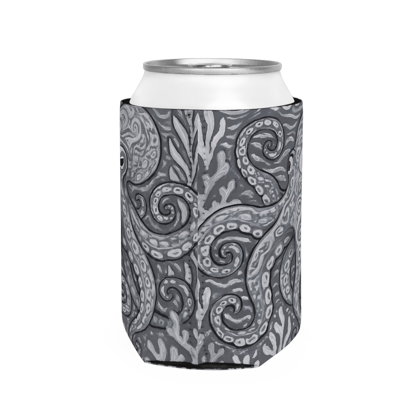 Octopus Kraken Joe/Slate Can Cooler Sleeve - Perfect for Outdoor Picnics