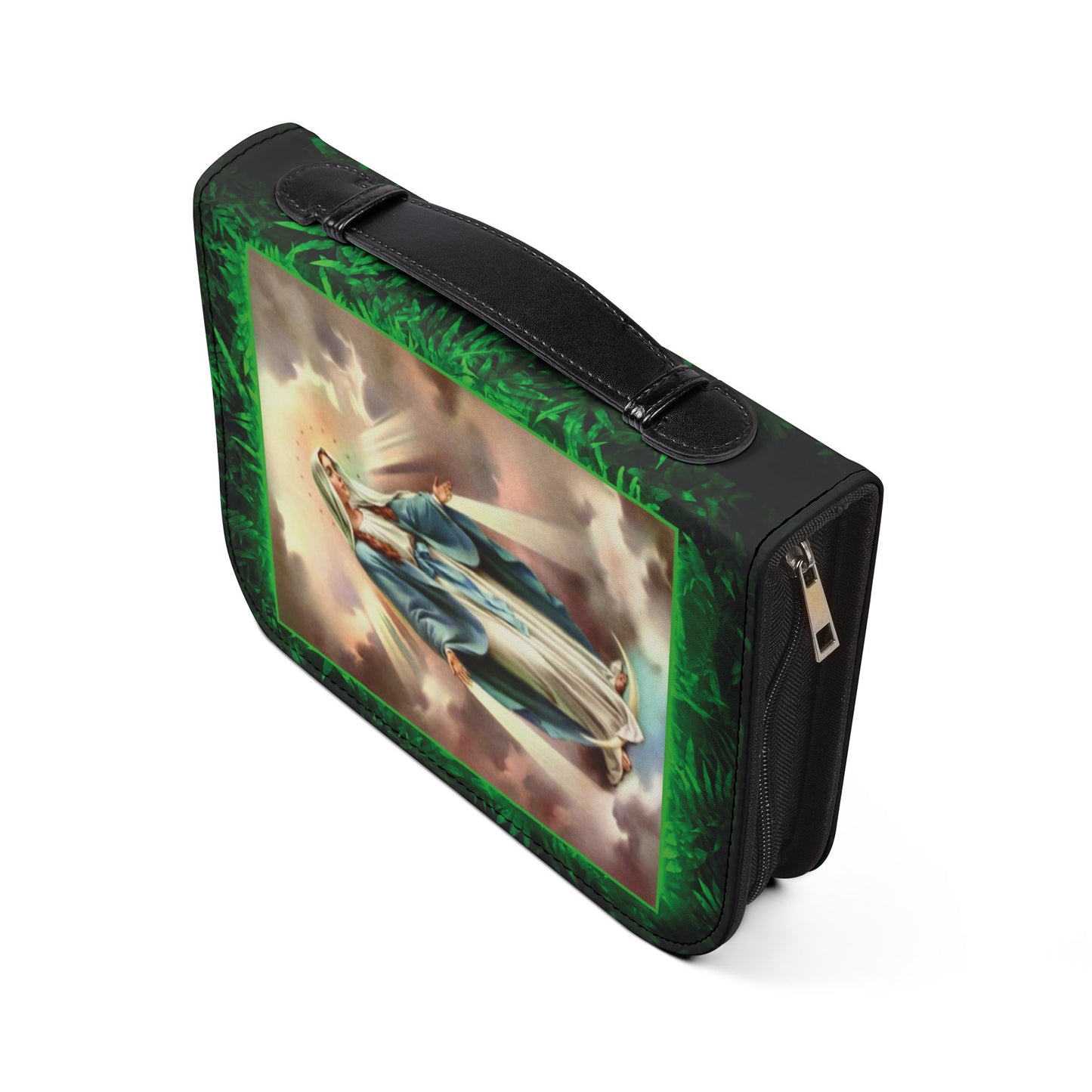 Tropical Glow Bible Cover, Our Lady of Grace / Floral Bible Protector, Christian Church Accessories