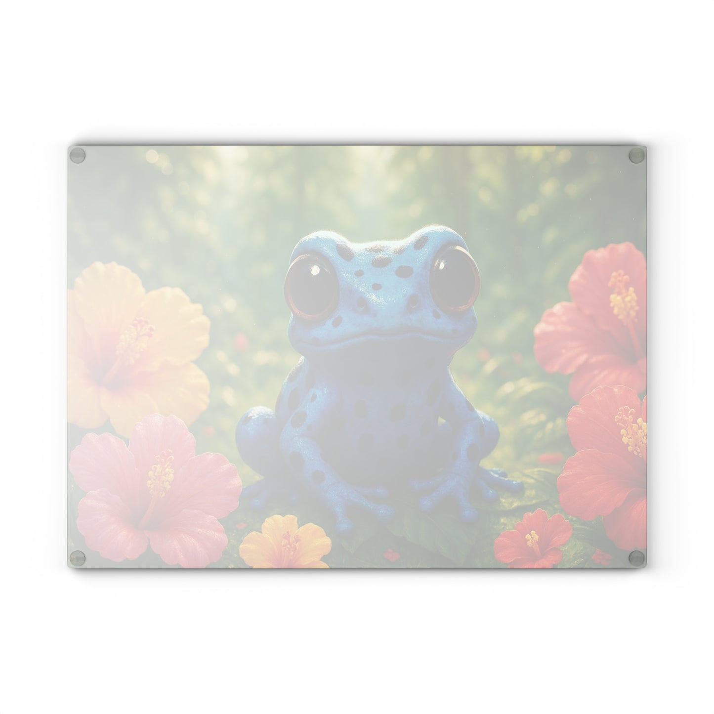Glass Cutting Board, 2 sizes - Baby Tree Frog