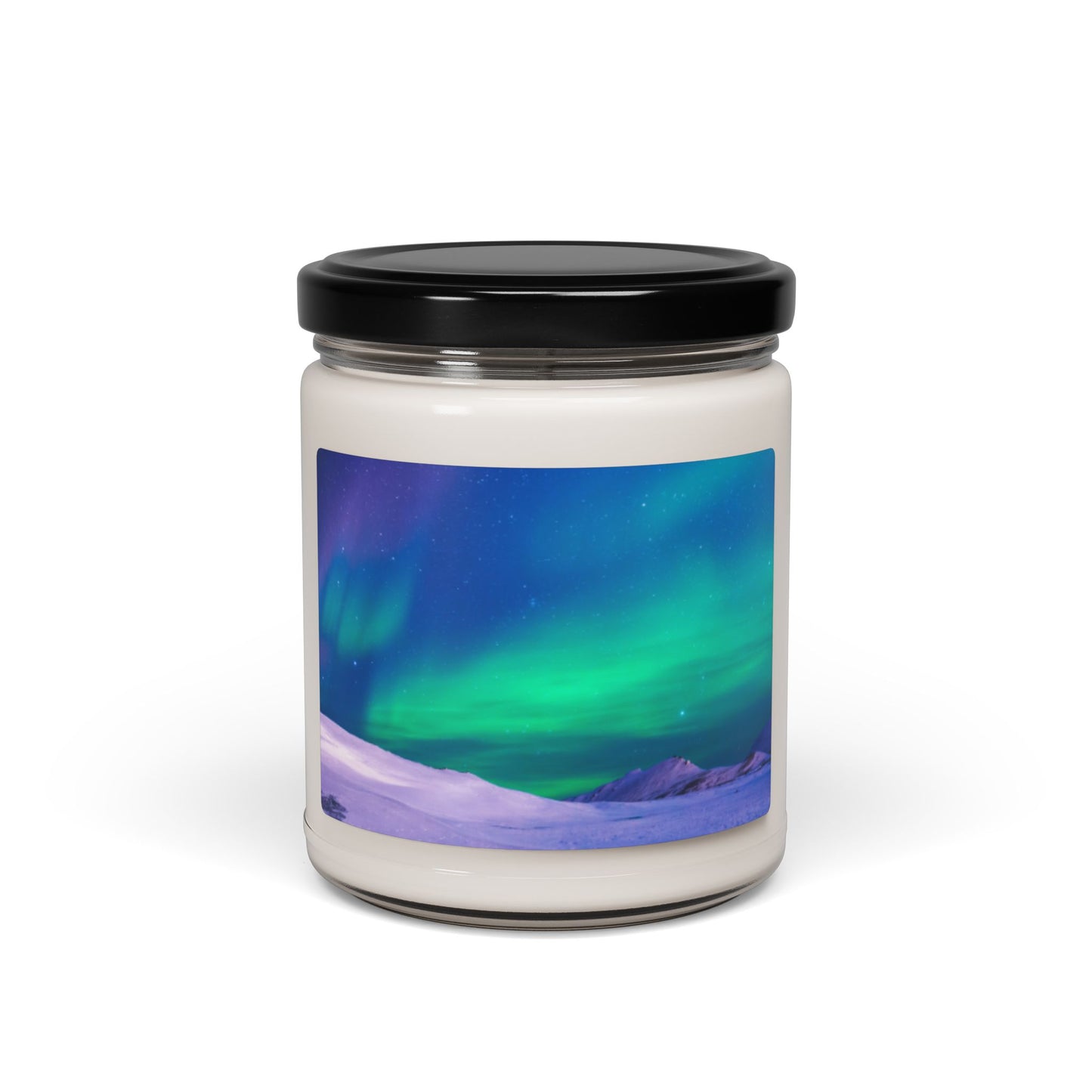 Scented Soy Candle, 9oz, Cold Ocean Lights, peacock