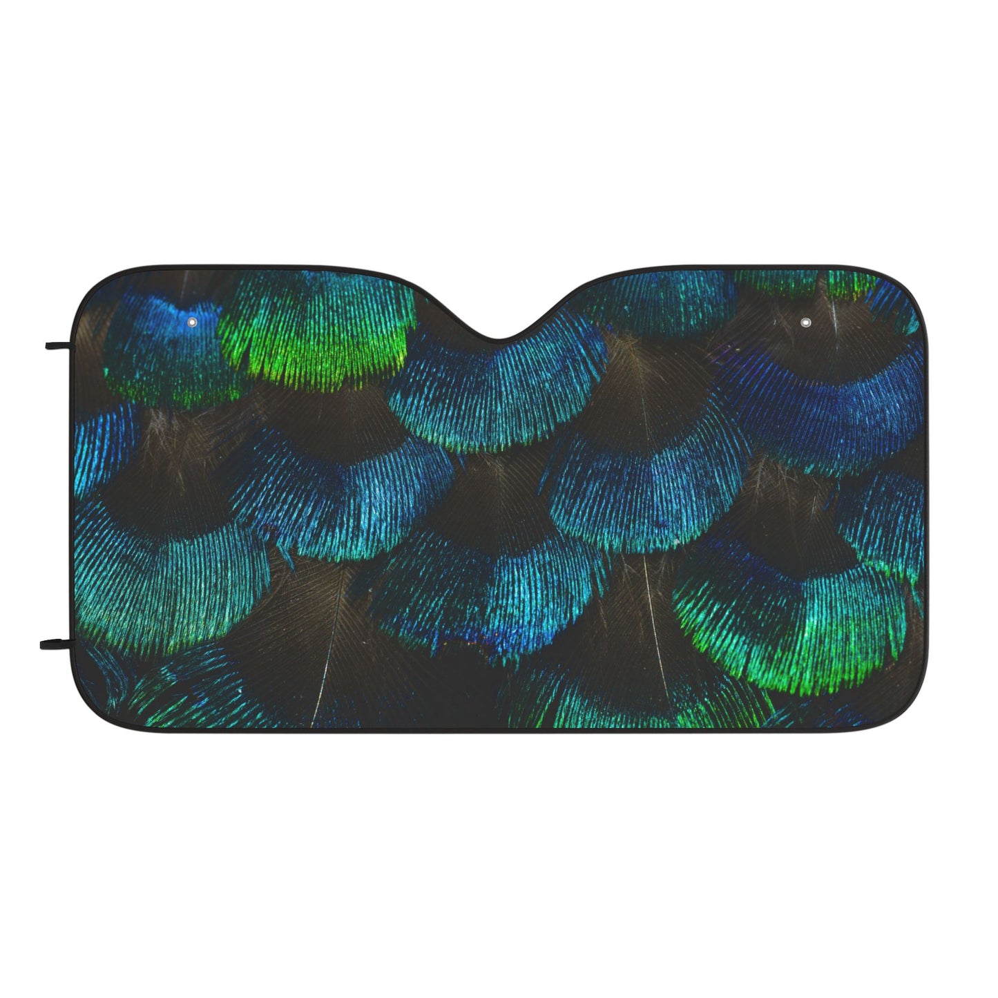 Tropical Car Sun Shades / Eyelash Peacock Feathers