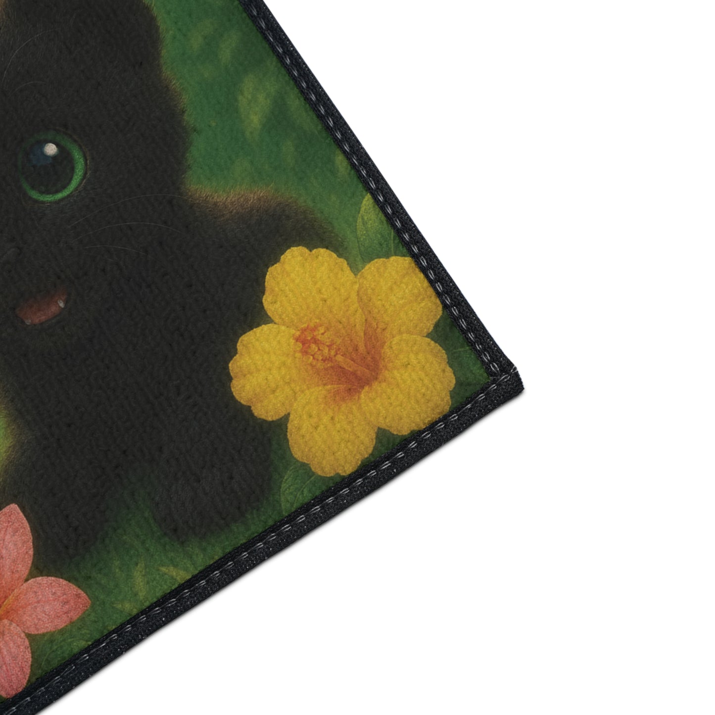 Heavy Duty Floor Mat, 5 Sizes – Tropical Area Rug for Home Décor / Baby Black Panthers