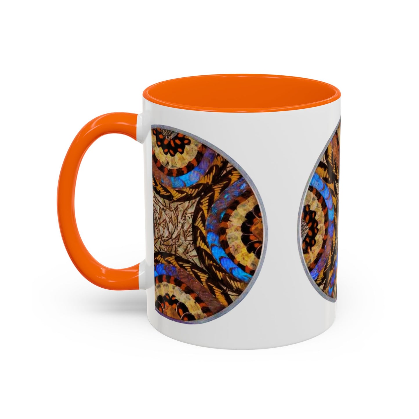 Accent Coffee Mug (11, 15oz), 8 Colors - Real Butterfly Wings Plate #3
