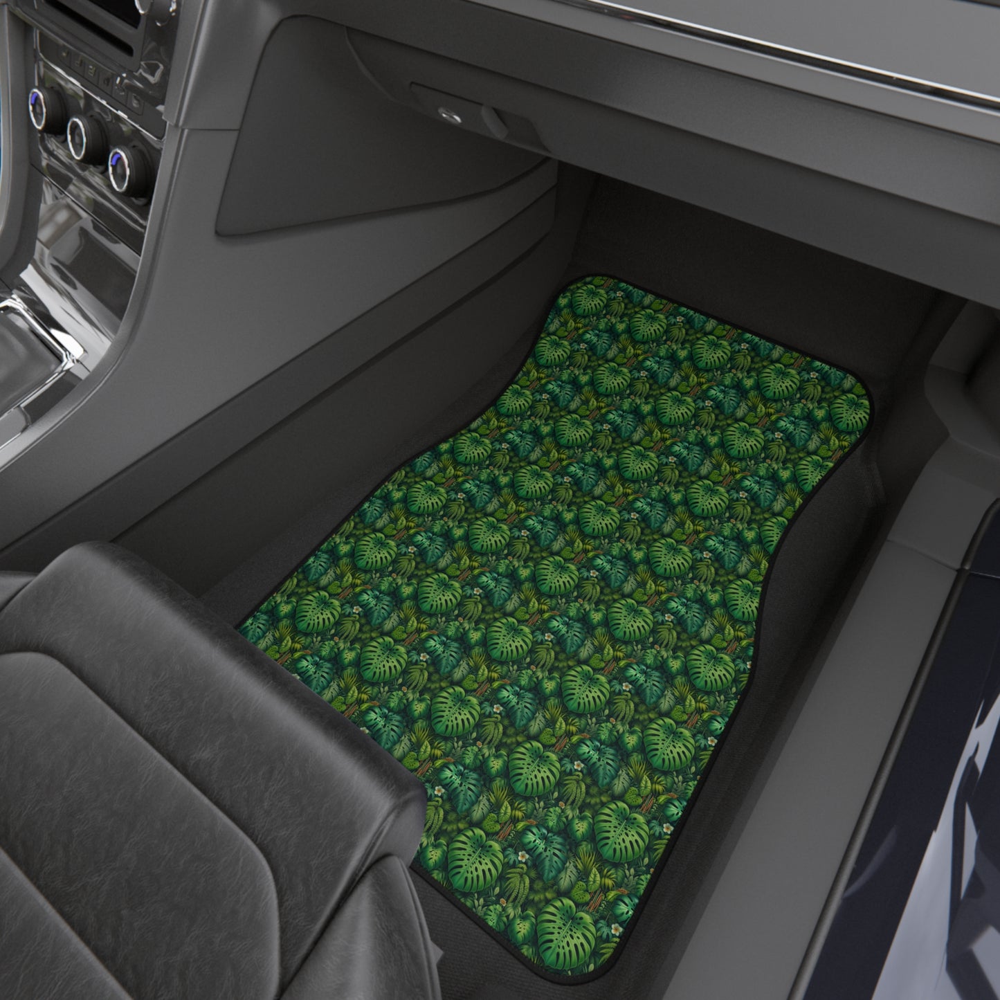 Rainforest Greenery Car Floor Mats  - Set of 4, Front and Back