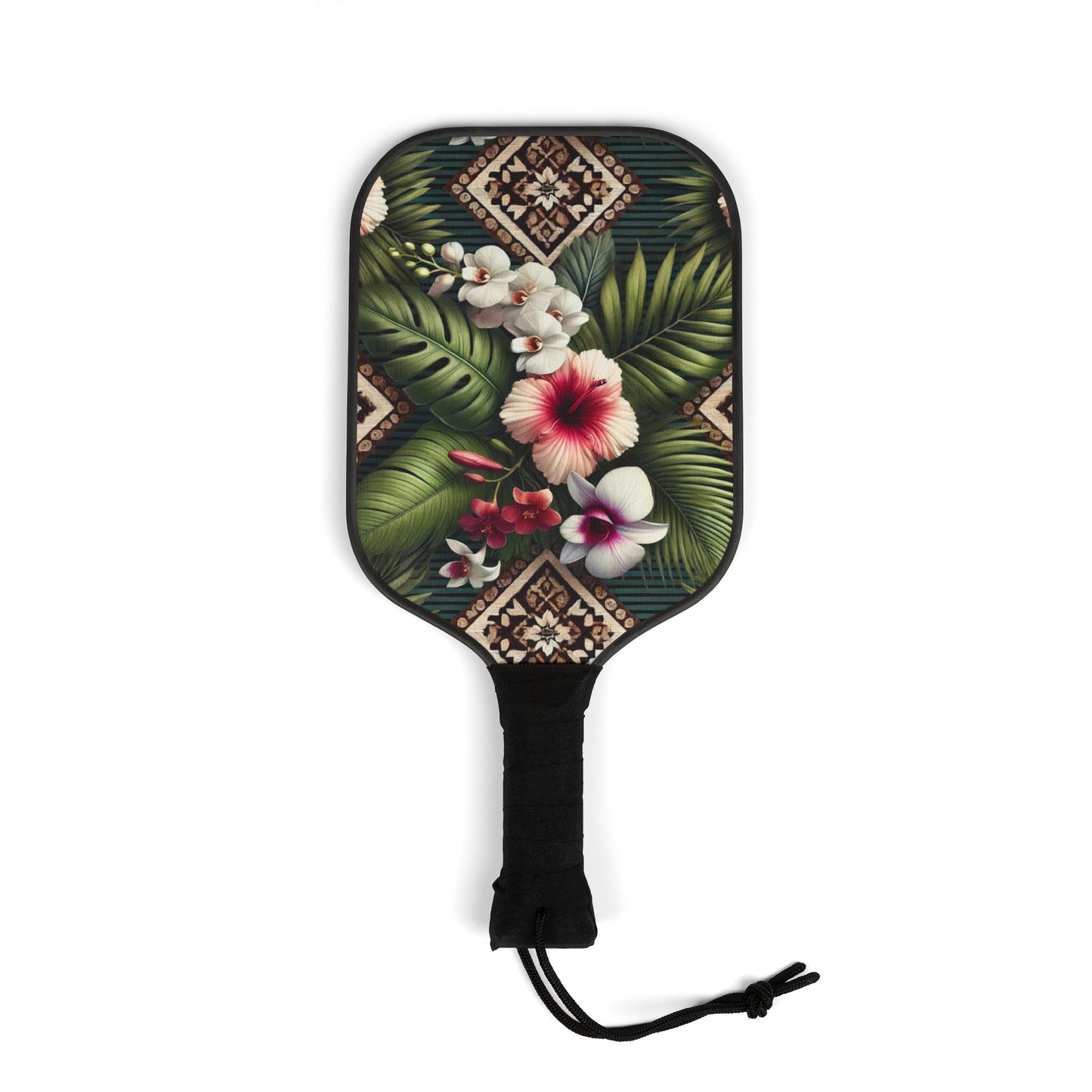 Tropical Pickleball Kit - Beach Vibe Paddles & Balls Set / Tiki Orchids