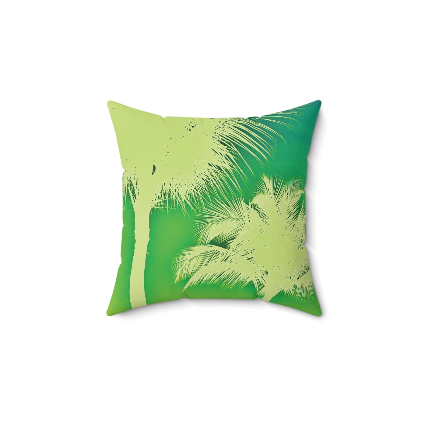 Decorative Pillow - Accent Cushion, 4 Sizes / Palm Glow Green