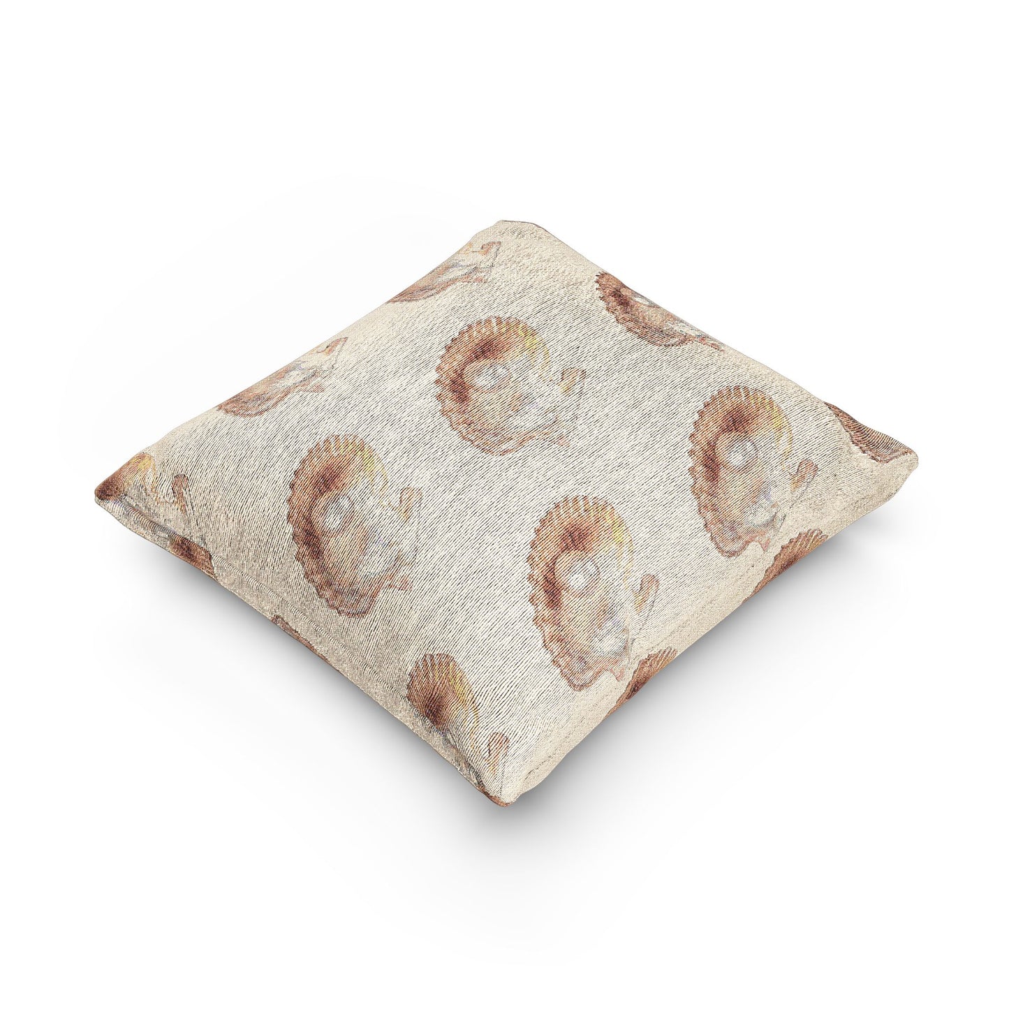 Woven Pillow, 17"W x 18"L - FW Peach Pearl Oyster