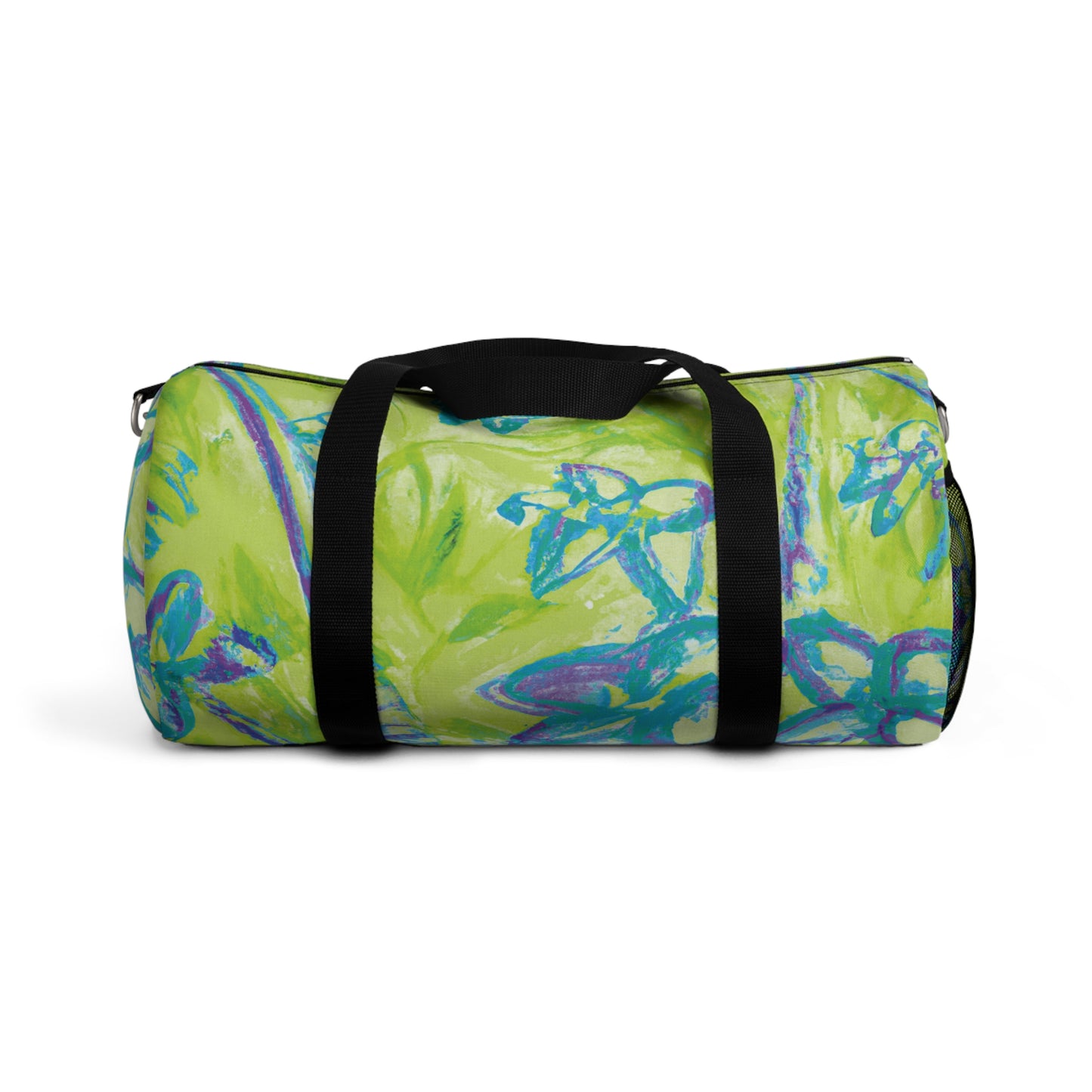 Tropical Rainforest Duffel Bag - Perfect for Travel and Gym / Tropical Doodles, Lime