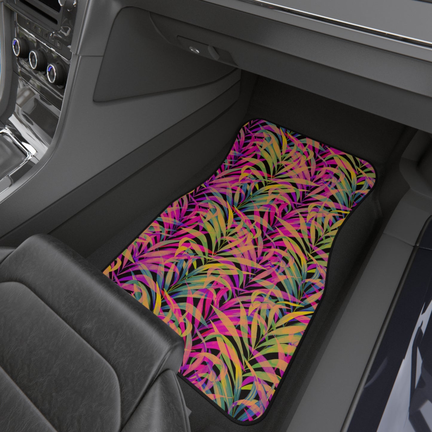 Tropical Rainbow Fronds Car Floor Mats - SET of 2