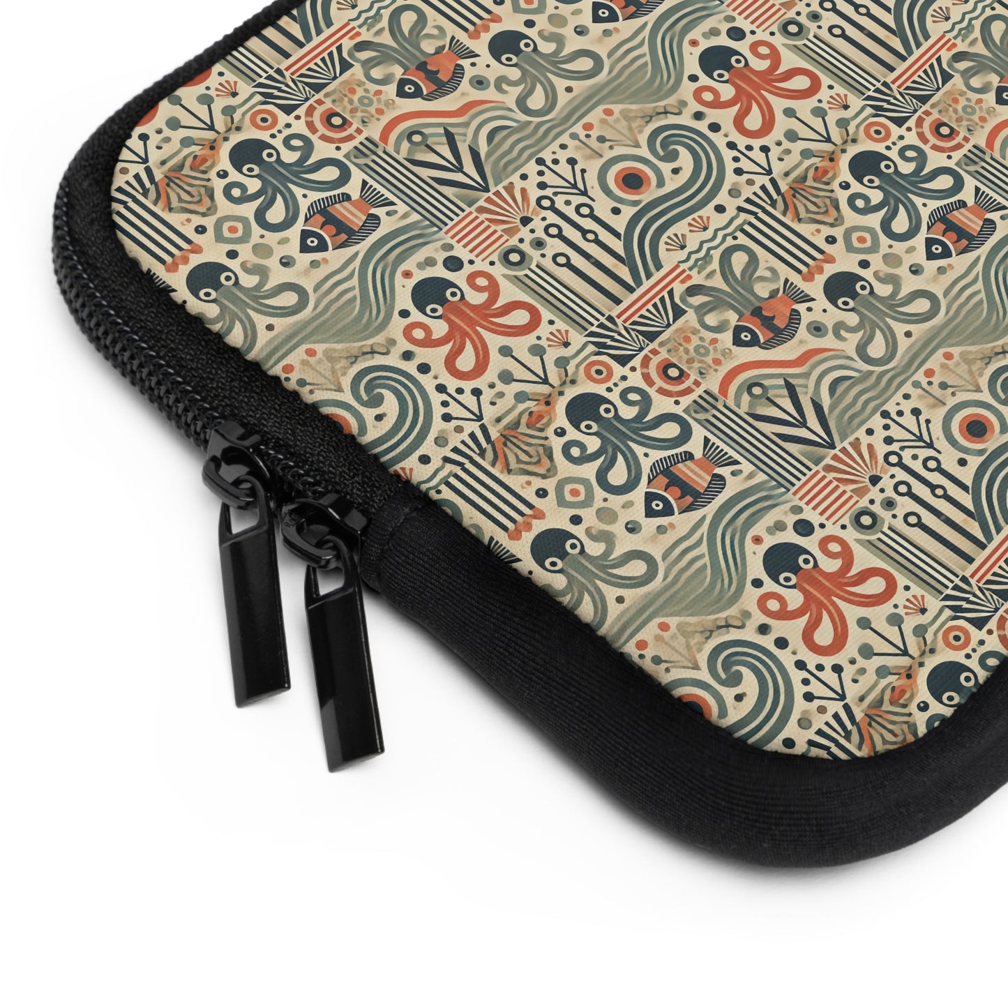 Tropical Laptop Sleeve, 5 Sizes - Perfect for Beach Lovers & Students / Mid-Century Octopus