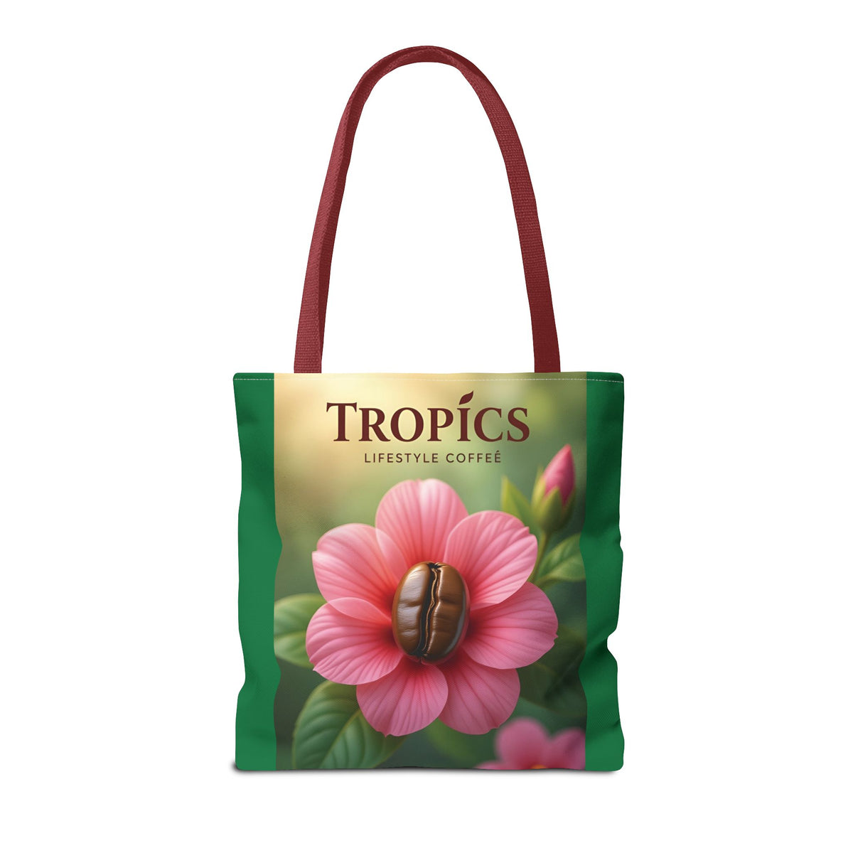 Pink Flower/Green TLCoffee Tote Bag - 3 Sizes
