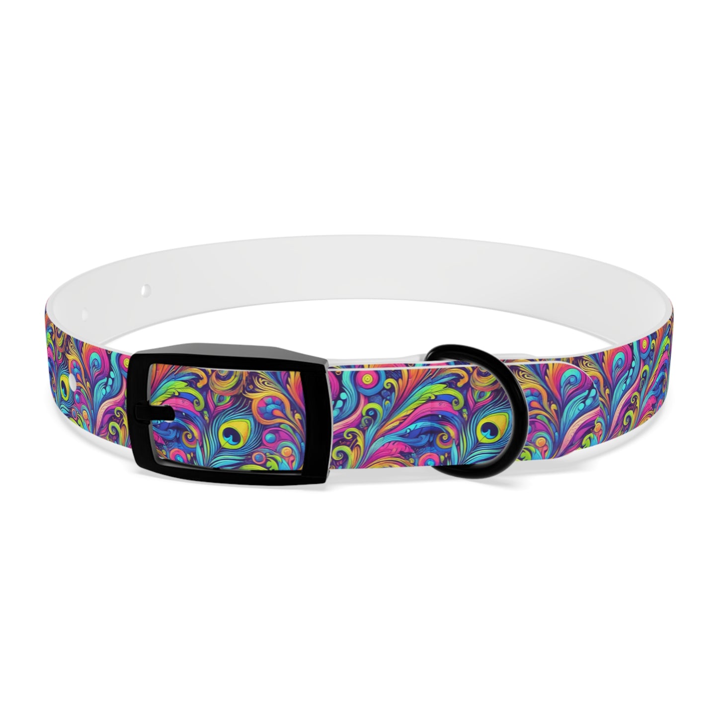 Tropical Dog Collar - Fun and Playful Pet Accessory / Feather Currents Pop