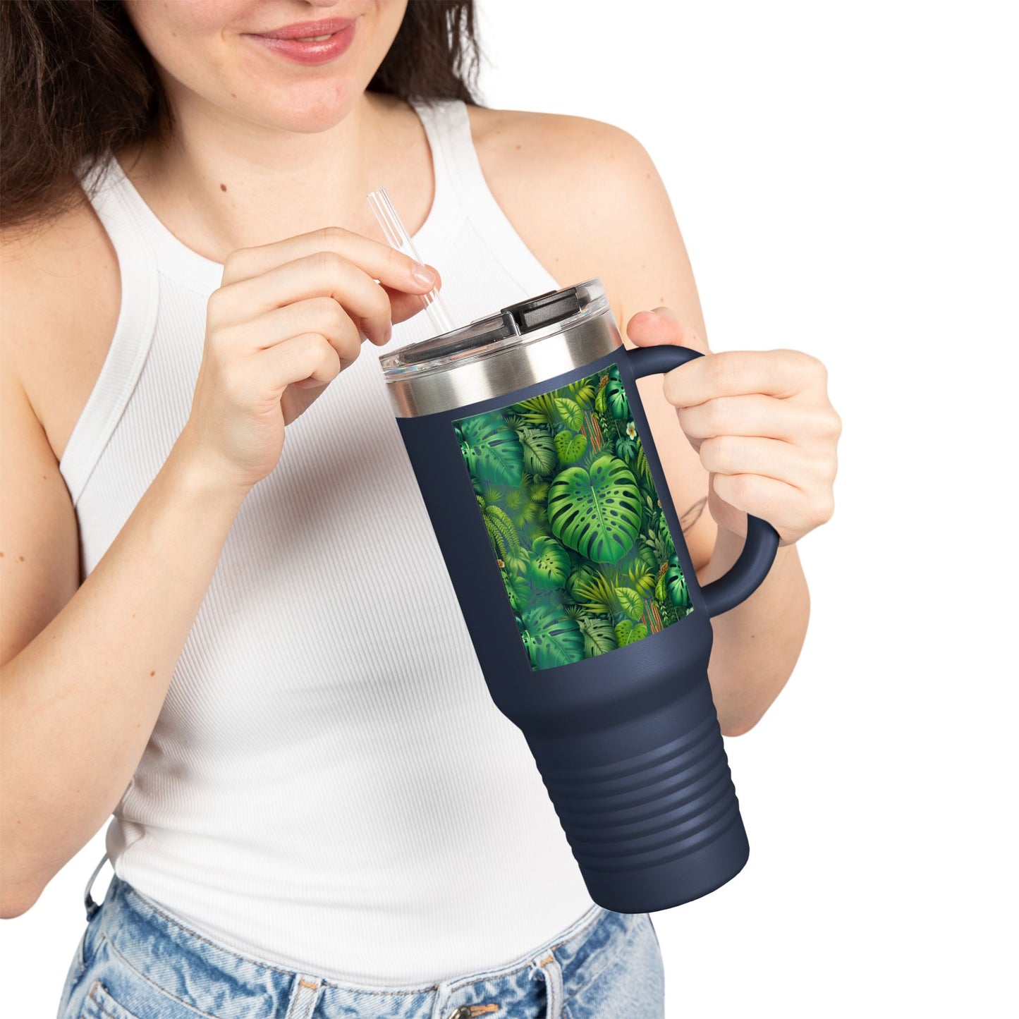 Insulated Travel Mug, 40oz / Rainforest Greenery - Perfect for Outdoor Adventures