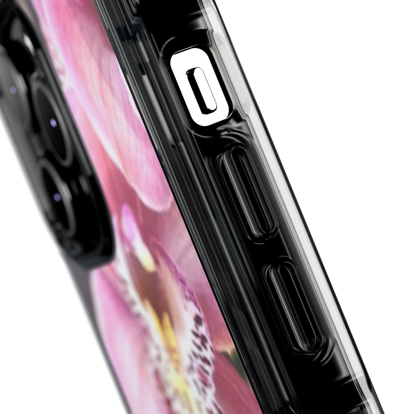 Pink Orchid/Photo Magnetic Clear Phone Case, Many Models