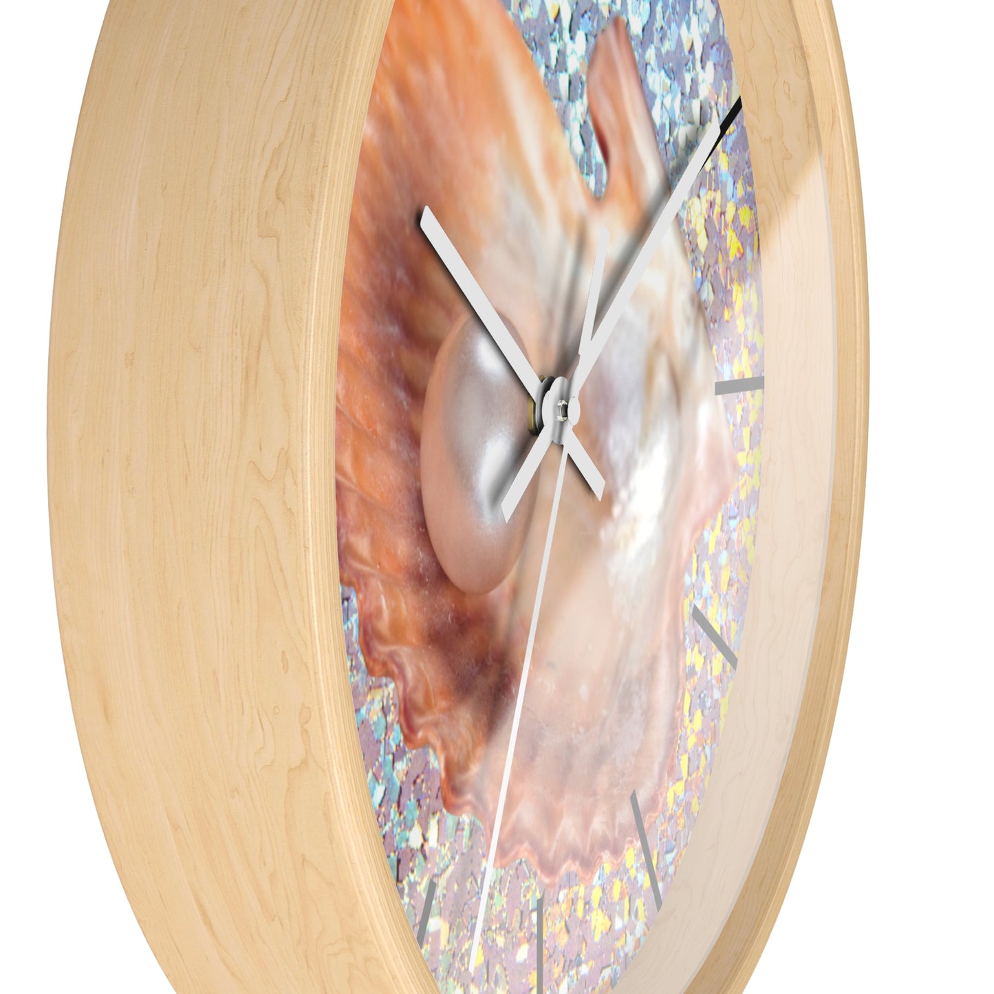 Wall Clock, Disco Peach Pearl Oyster, Hands/Base Variants