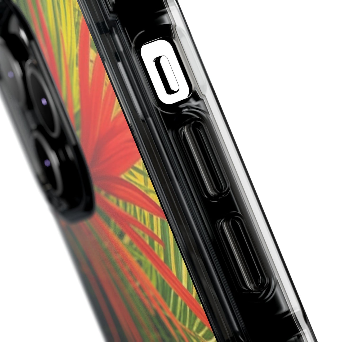 Red Flame Palm Magnetic Clear Phone Case, Many Models