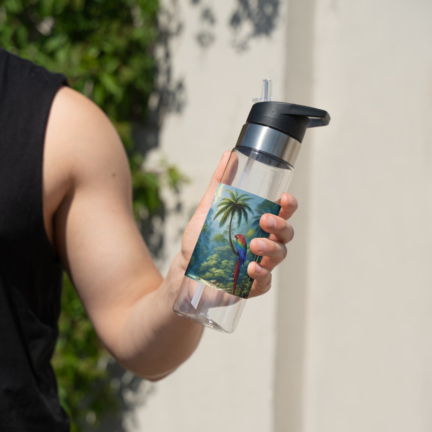 Tropical 20oz Tritan Sport Water Bottle -  Leakproof, Lightweight, BPA-Free / Sleeping Beauties