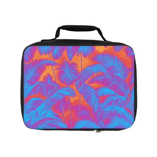 Palm Serenity/Heatwave Lunch Bag - Eco-Friendly Insulated Tote, Adult and Child Lunchbox / Perfect for Picnics, Beach Outings