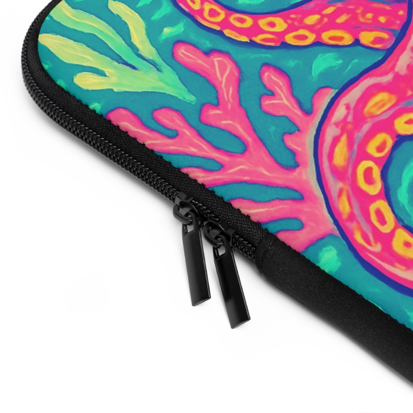Tropical Laptop Sleeve, 5 Sizes - Perfect for Beach Lovers & Students / Octopus Kraken Joe, Red