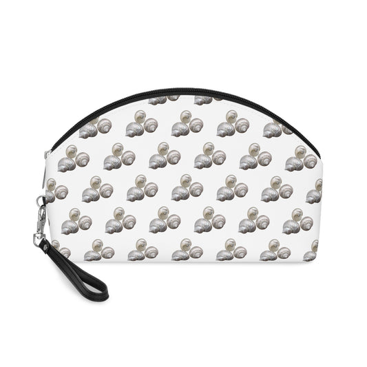 Makeup Bag - White Nautilus Trio, MICRO white