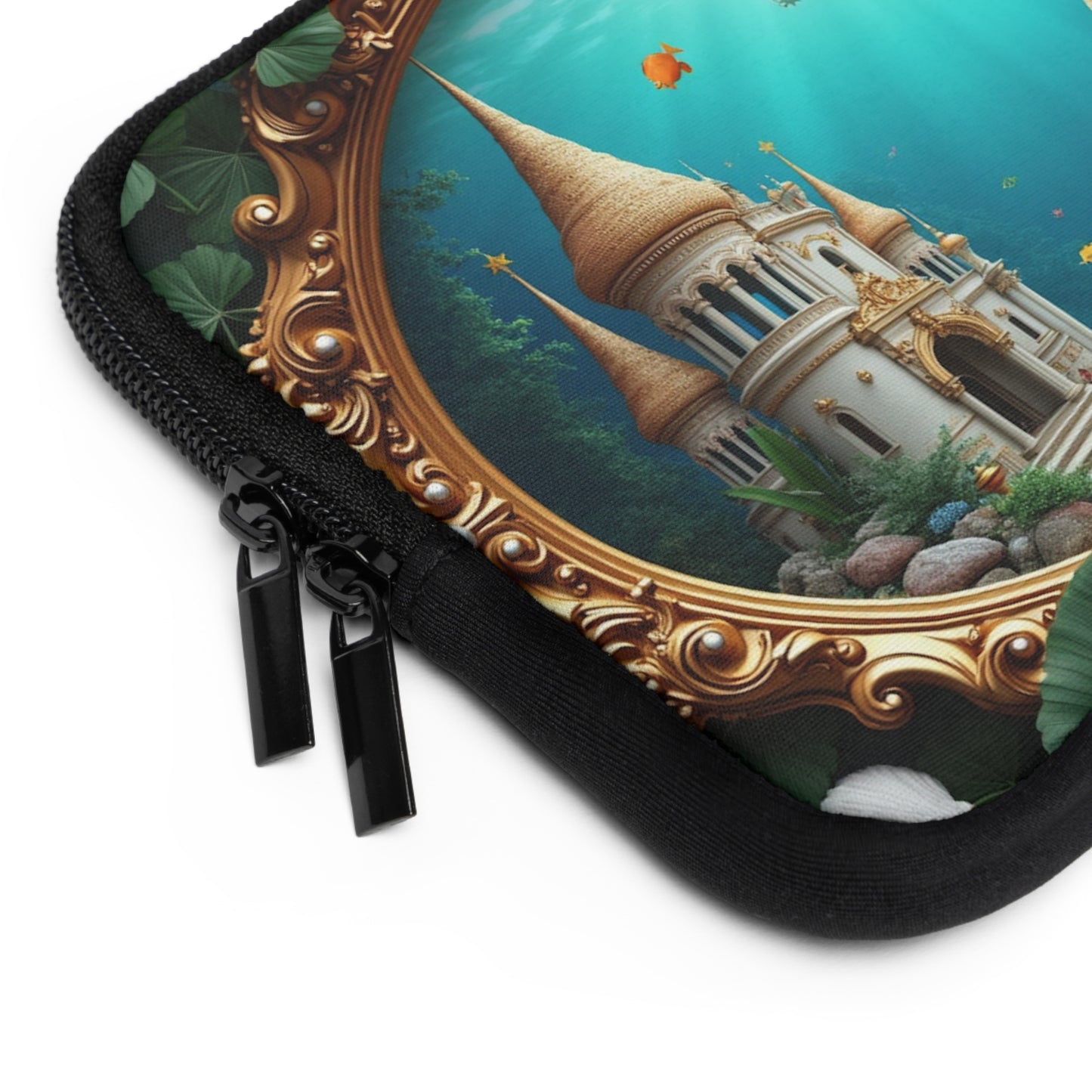 Tropical Laptop Sleeve, 5 Sizes - Perfect for Ocean Lovers & Students / Mermaid Palace, Libyan Sea