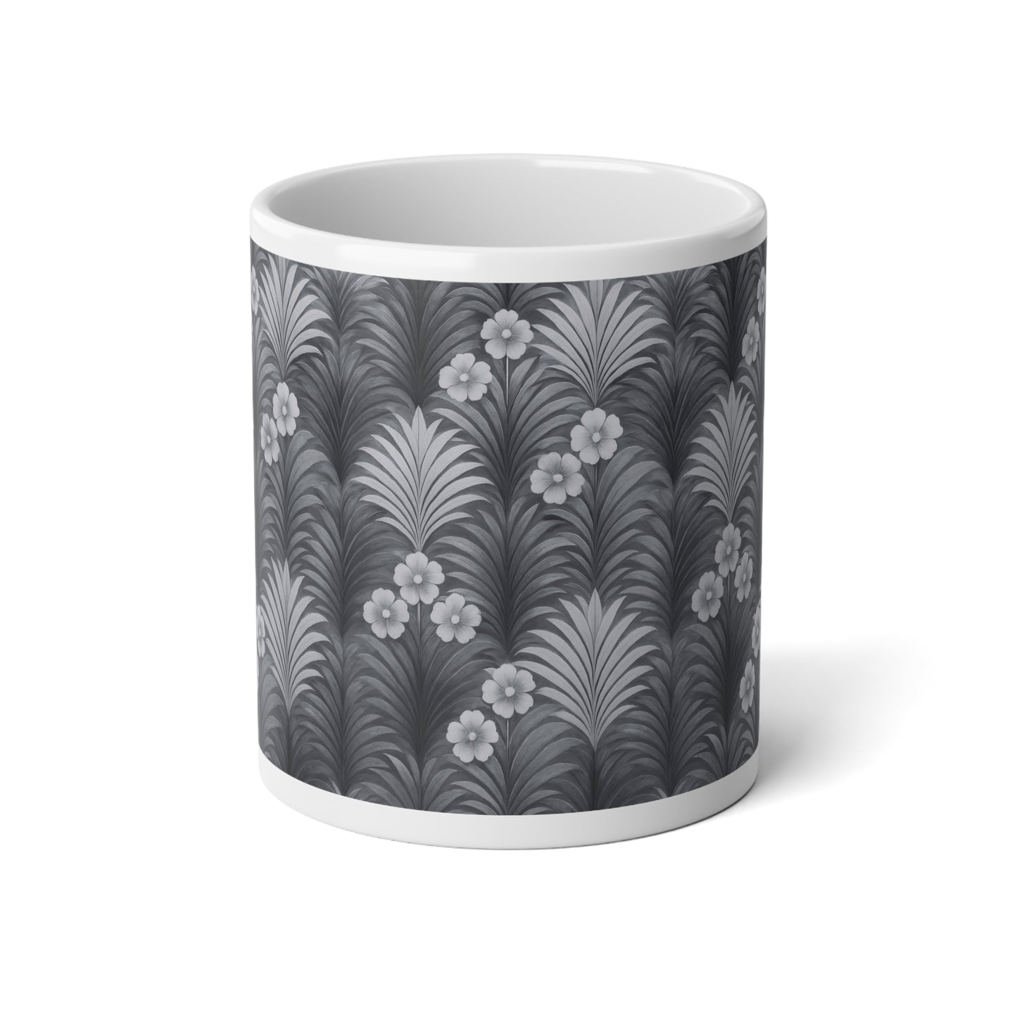 Jumbo Mug, 20oz, Sunrise Palms Noir | Tropical Coffee Cup