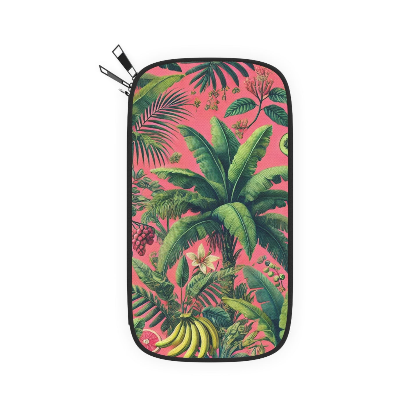 Passport Wallet – Perfect for Travelers & Adventurers / Tropical Fruits Pink