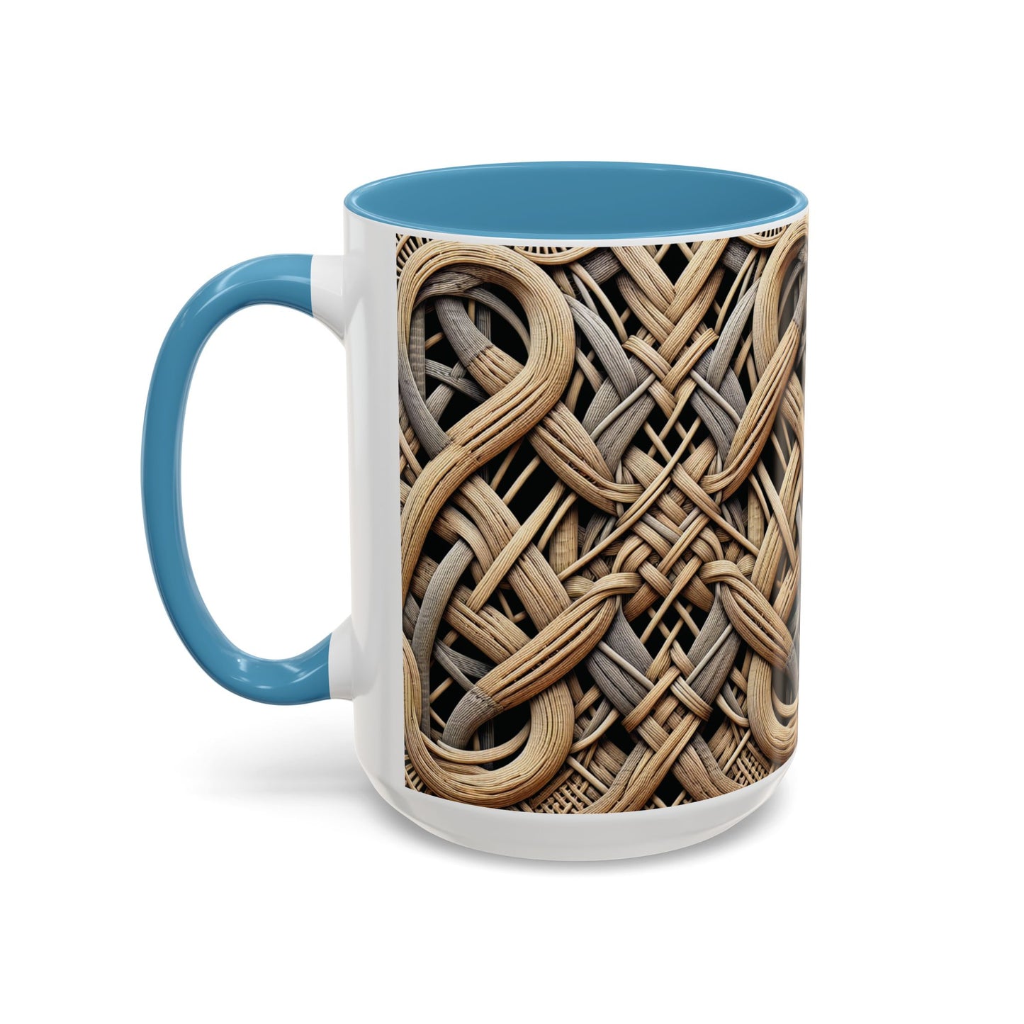 Accent Coffee Mug (11, 15oz), 8 Colors - Beach Wicker