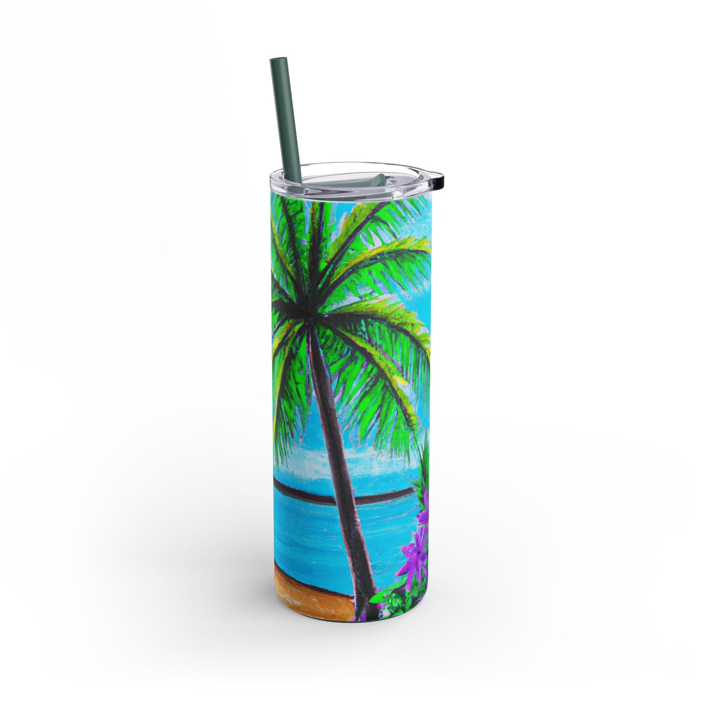 20oz Matte Tumbler, 7 Colors - Stylish Travel Cup - Calm Beach