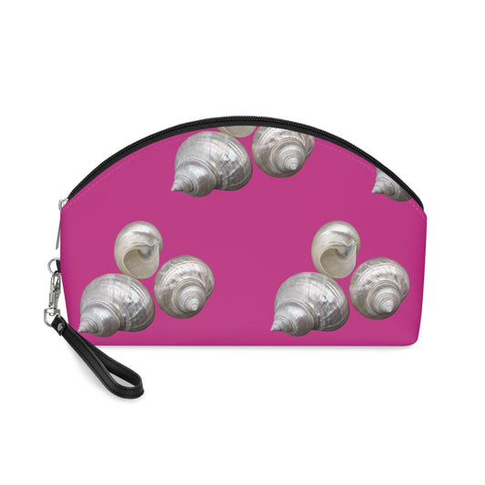 Makeup Bag - White Nautilus Trio. lt. pink