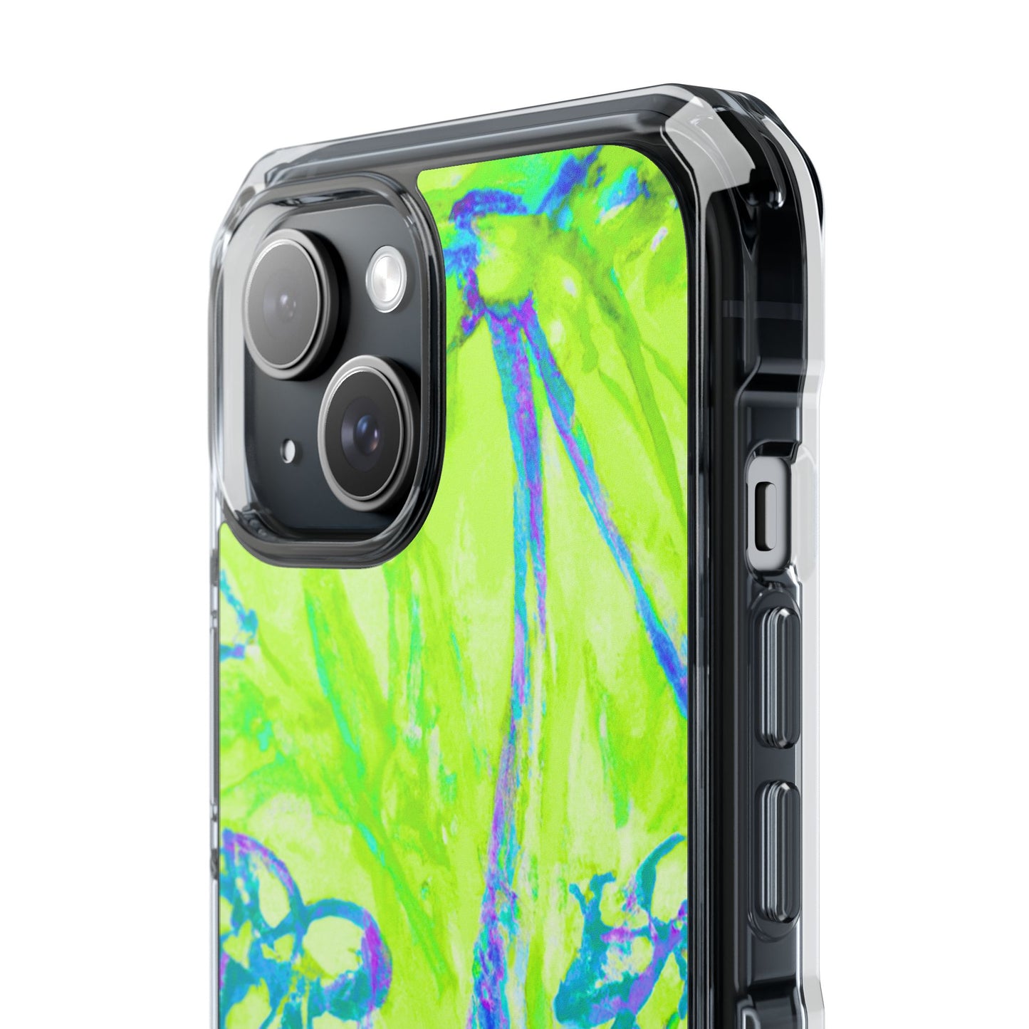 Tropical Doodles/Lime Magnetic Clear Phone Case, Many Models