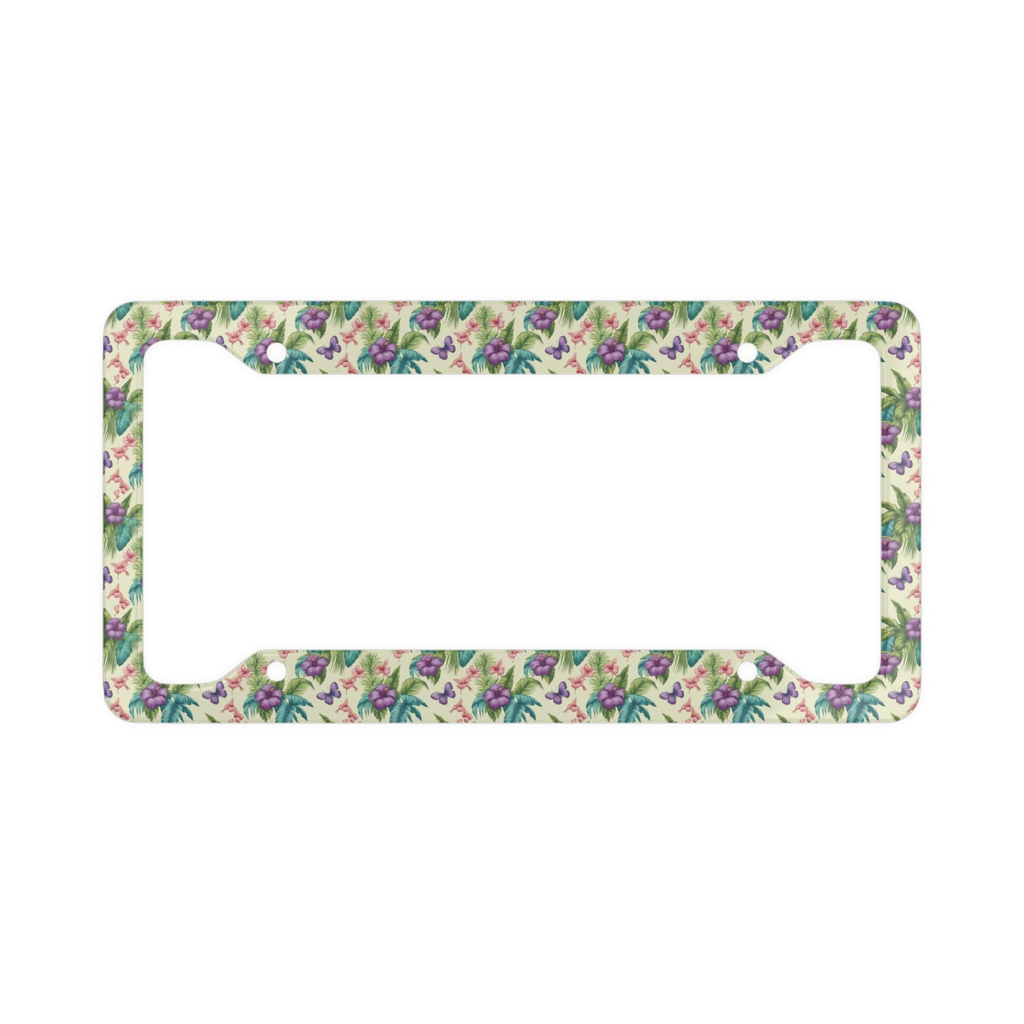 License Plate Frame - Mary's Garden Toile