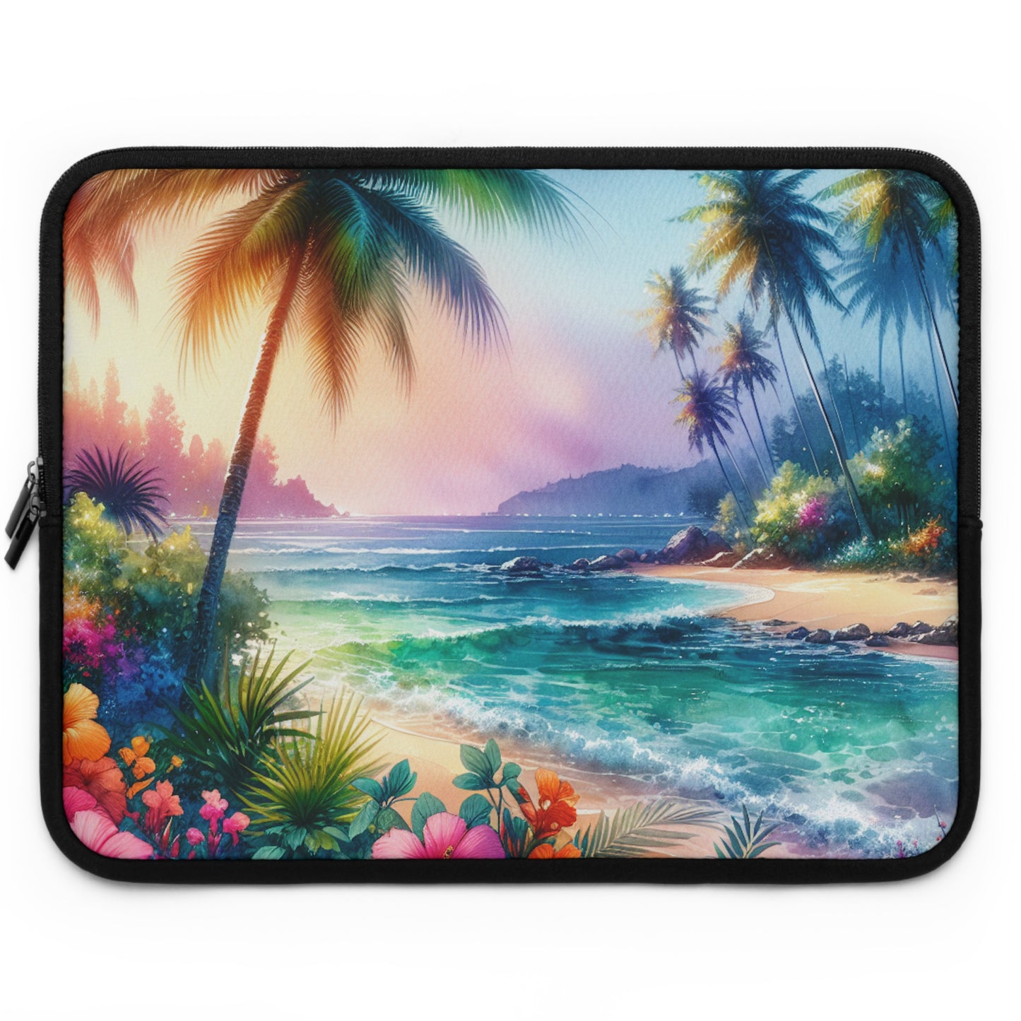 Tropical Laptop Sleeve, 5 Sizes - Perfect for Beach Lovers & Students / Bay of Peace