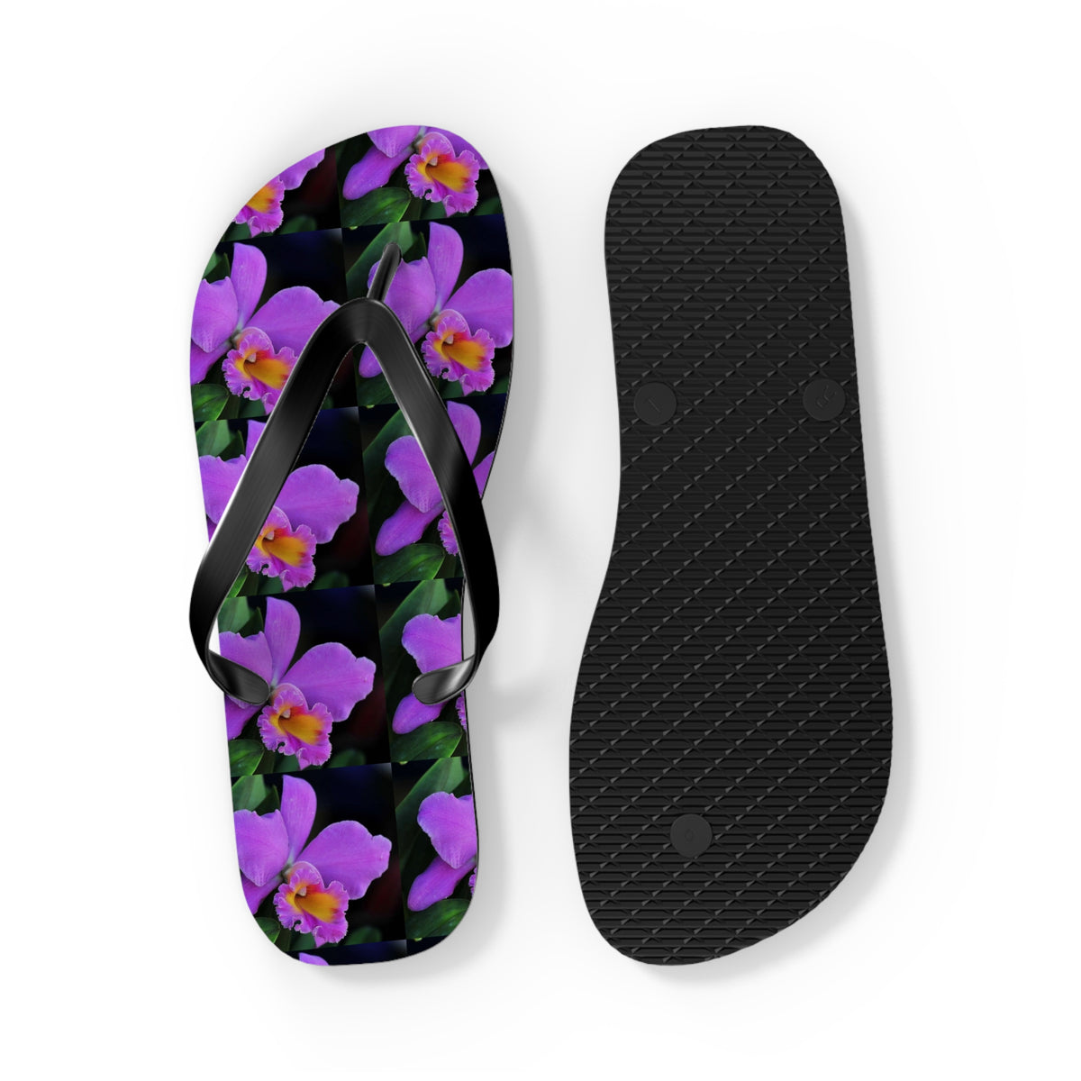Flip Flops - Purple Orchids Majesty