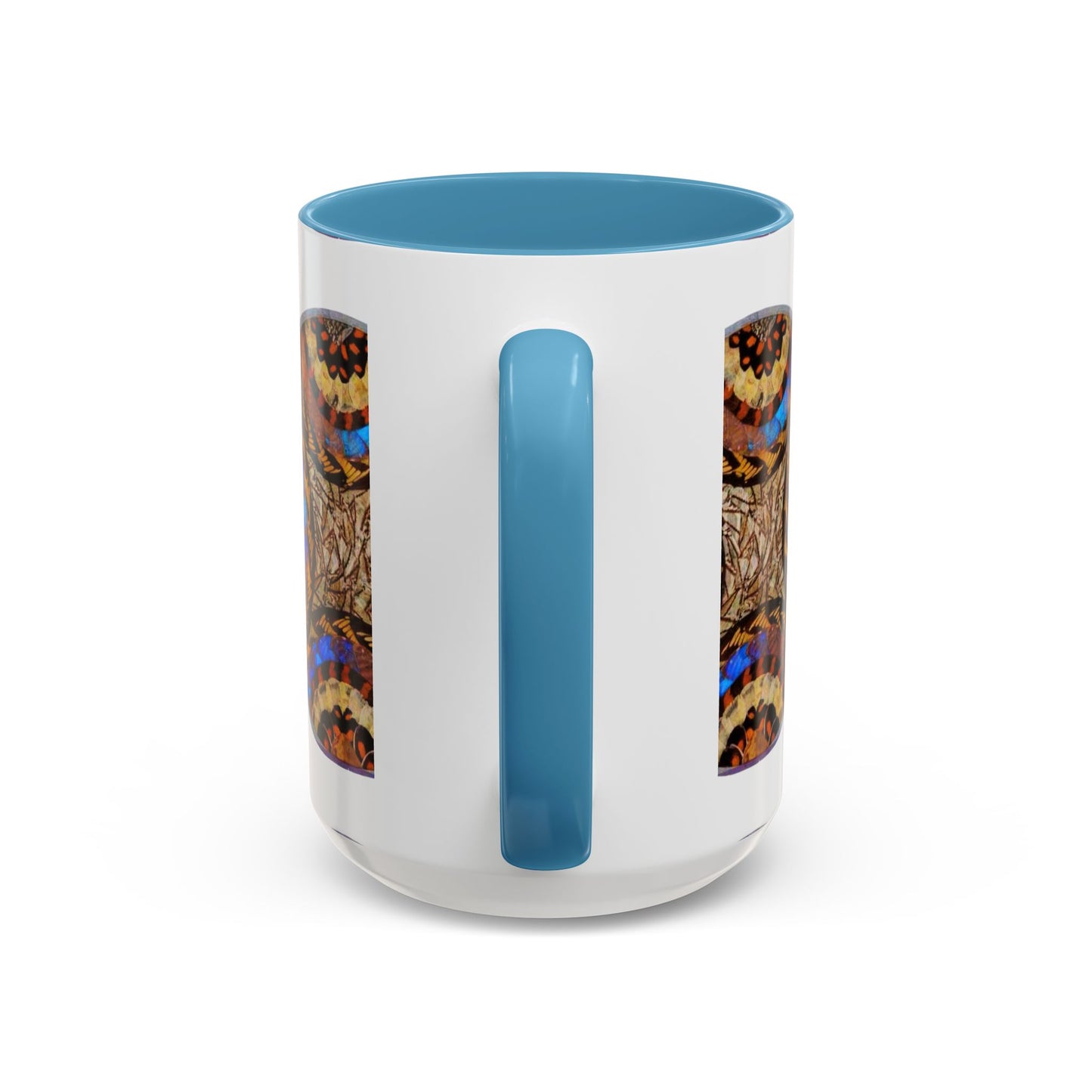 Accent Coffee Mug (11, 15oz), 8 Colors - Real Butterfly Wings Plate #3