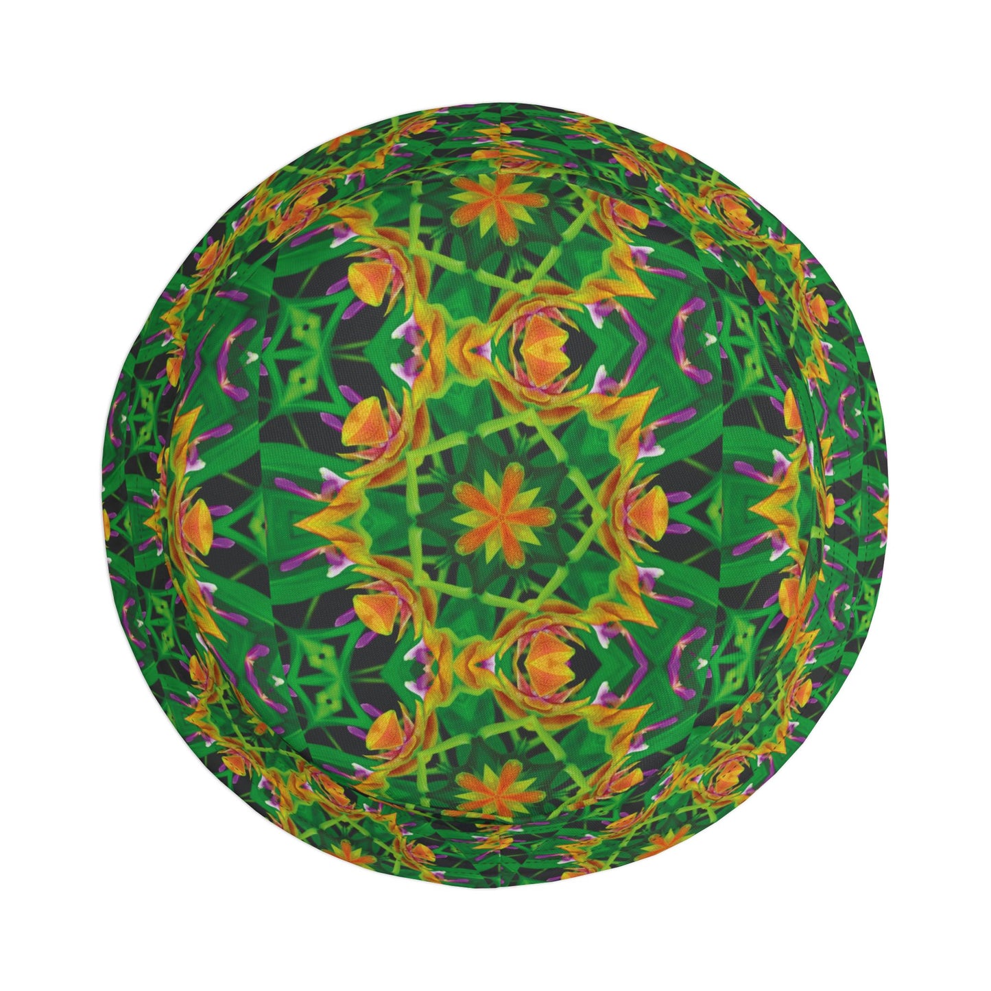 Tropical Polyester Bucket Hat, 2 Sizes - Orchid Kaleidoscope