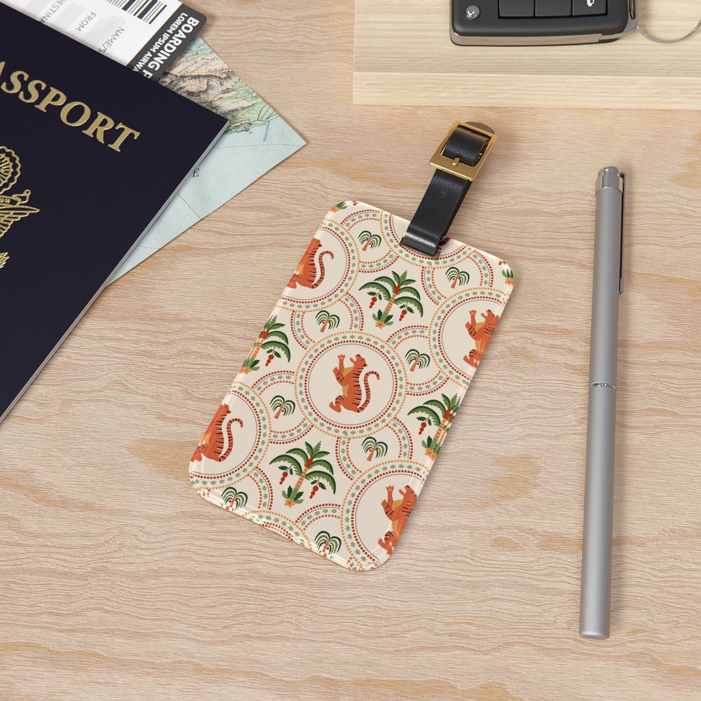 Luggage Tag - Tiger and Palms