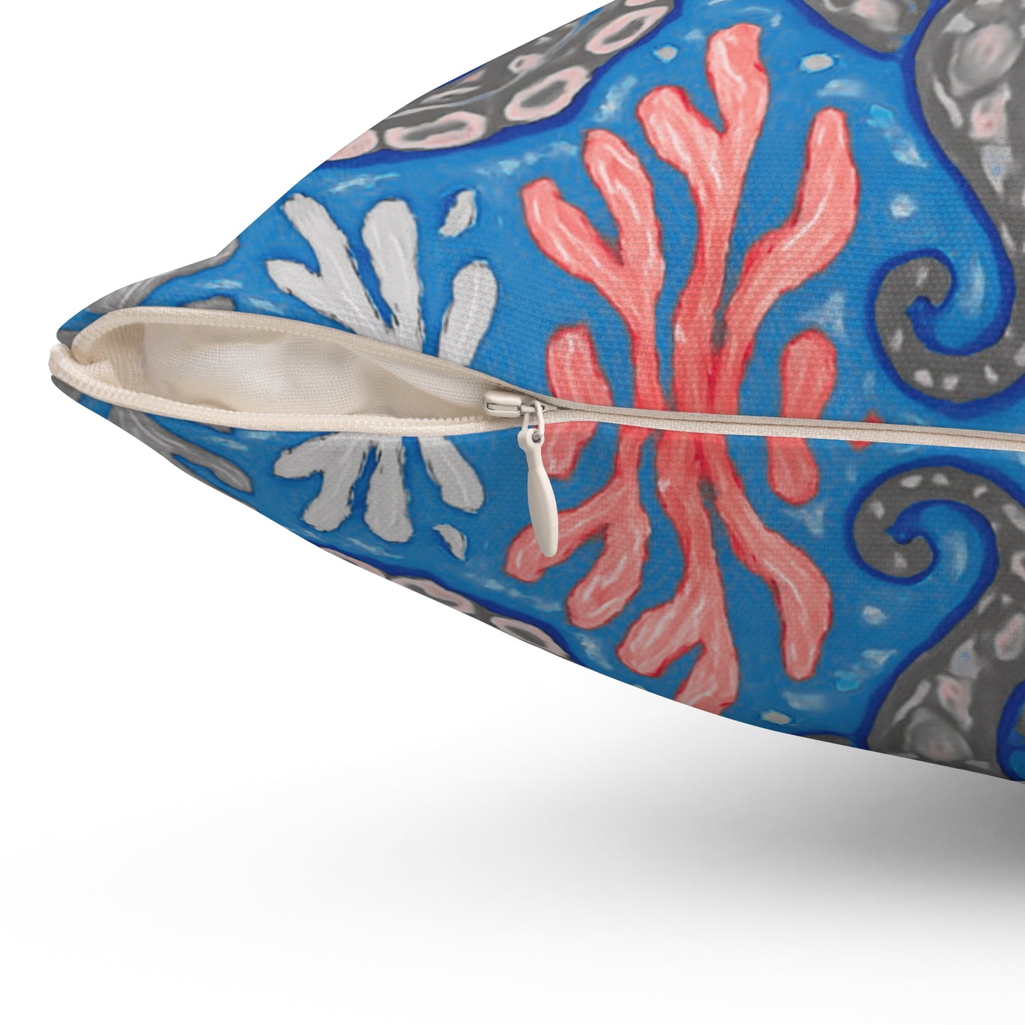 Decorative Pillow - Accent Cushion, 4 Sizes / Octopus Kraken Joe, Slate