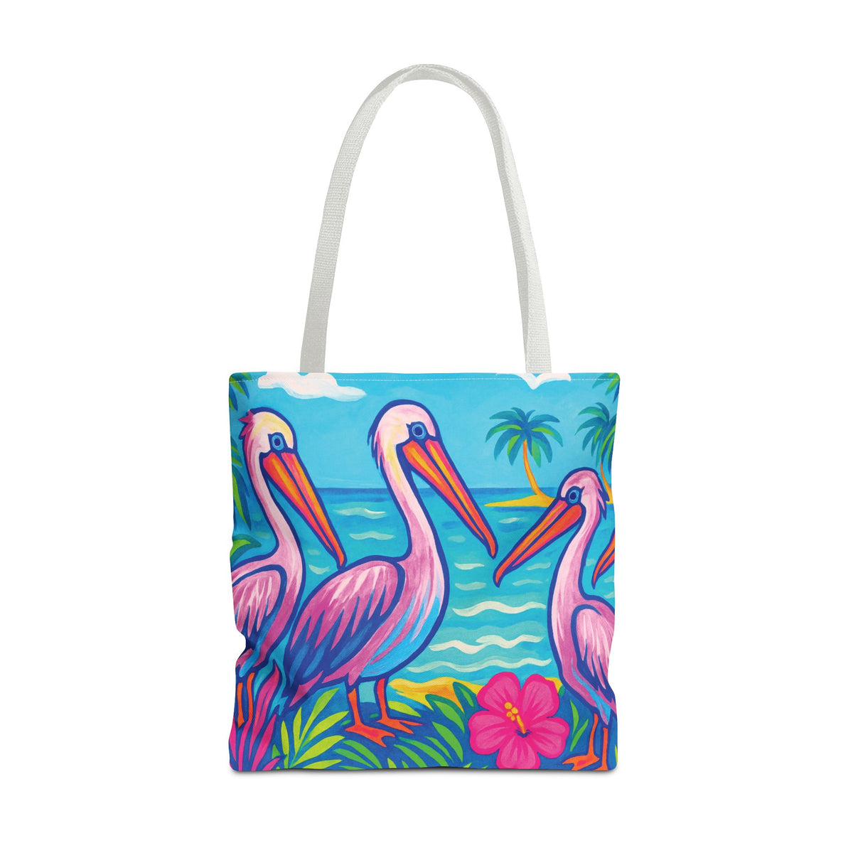 Beach Pelican Party Tote Bag - 3 Sizes