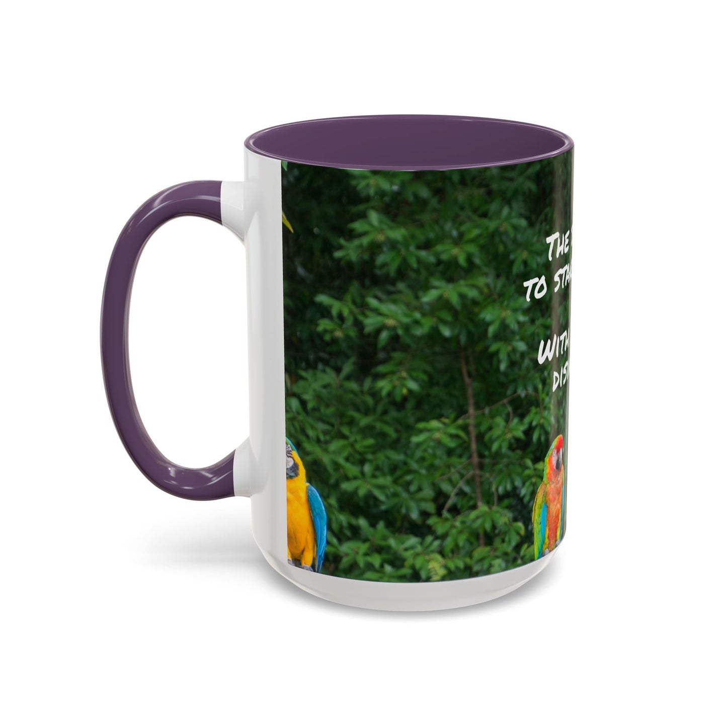 Parrot Accent Coffee Mug (11, 15oz), 8 Colors - Dramatic Disinterest