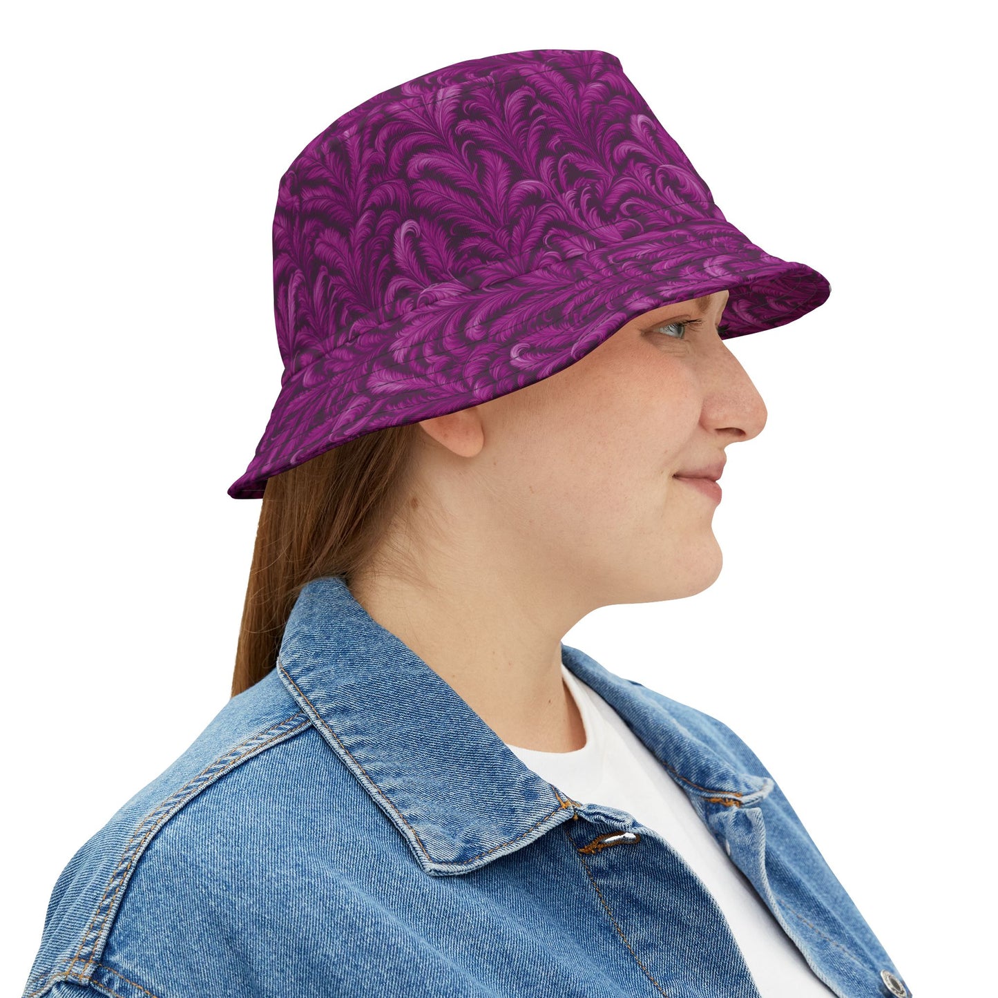 Tropical Polyester Bucket Hat, 2 Sizes - Rocco Pink