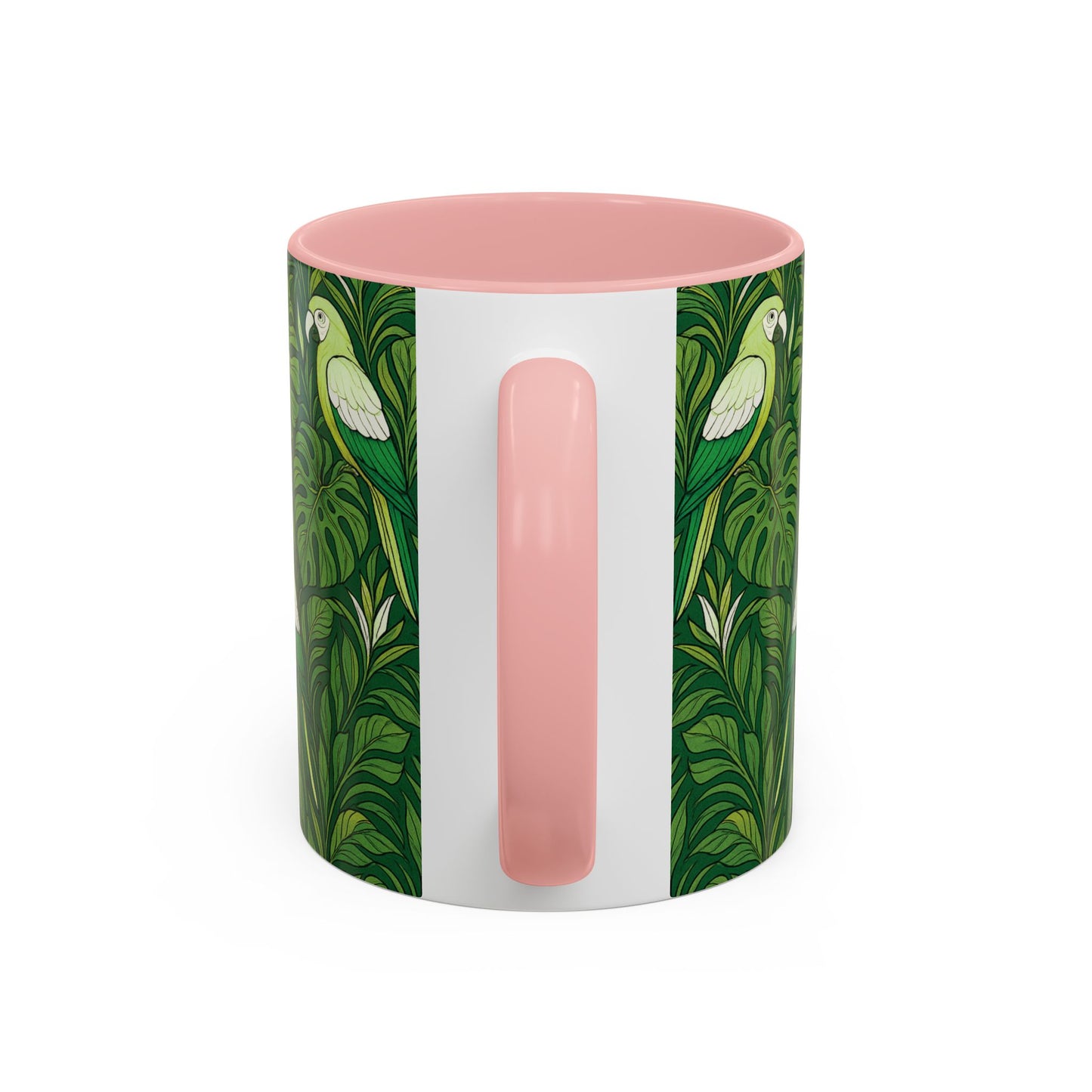 Accent Coffee Mug (11, 15oz), 8 Colors - Parrot Family, Lime