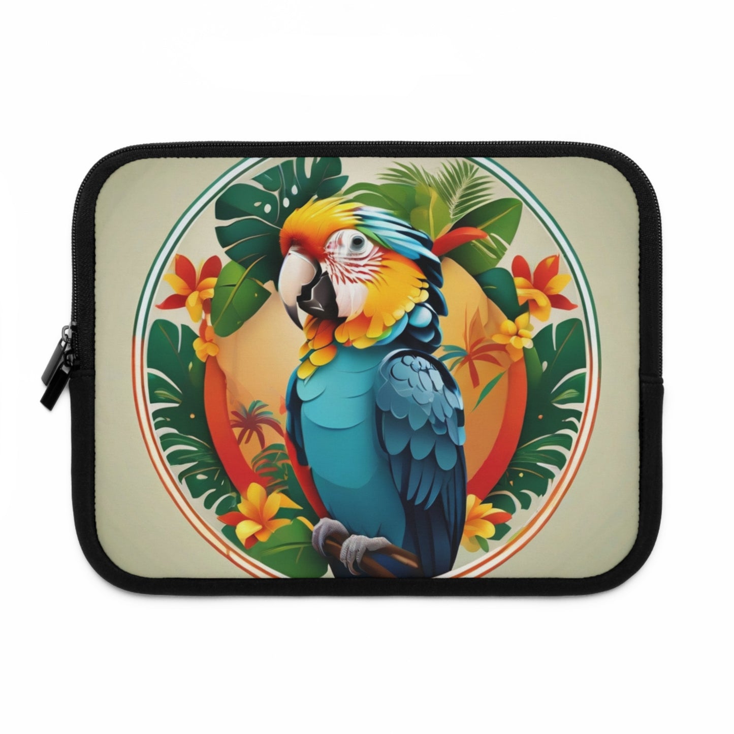 Tropical Laptop Sleeve, 5 Sizes - Perfect for Bird Lovers & Students / My Pet Parrot