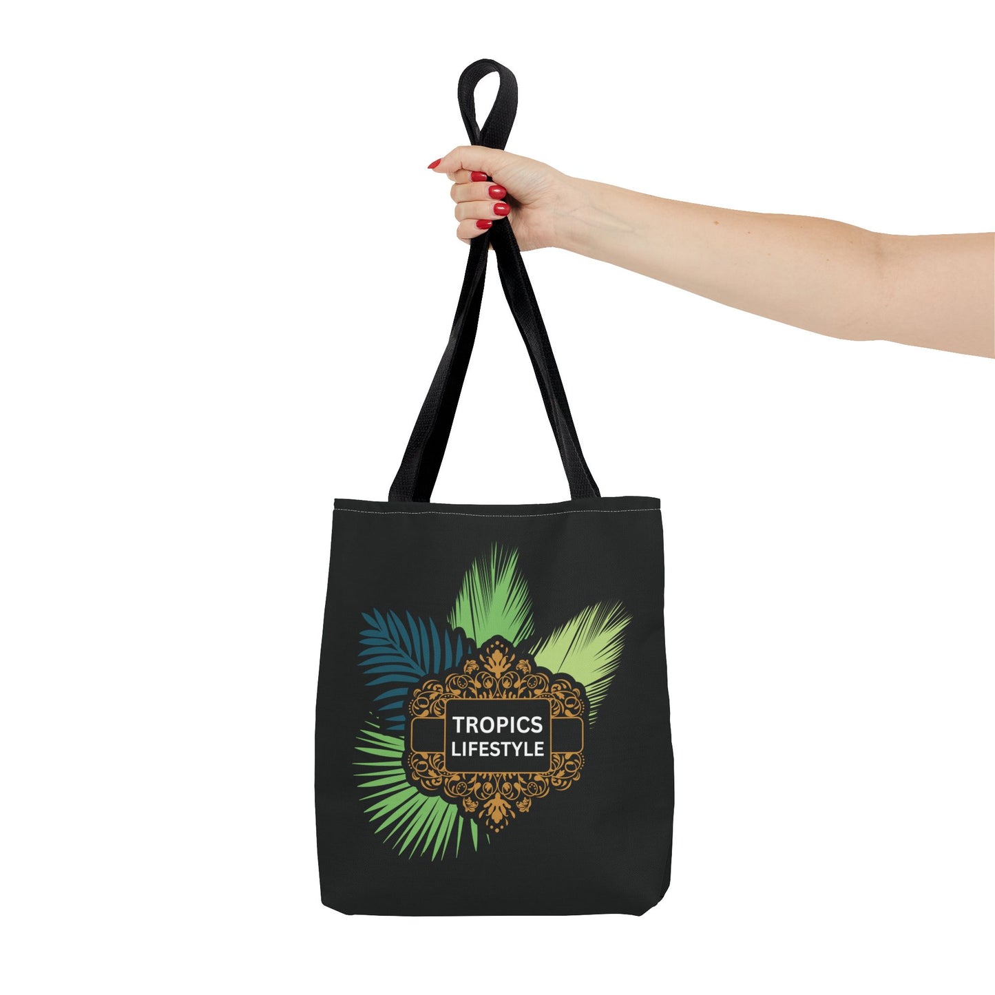 Elegant Tropics Lifestyle Logo Tote Bag - 3 Sizes, Black