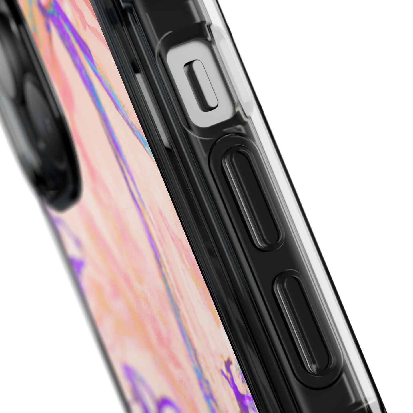 Tropical Doodles/Peach Magnetic Clear Phone Case, Many Models