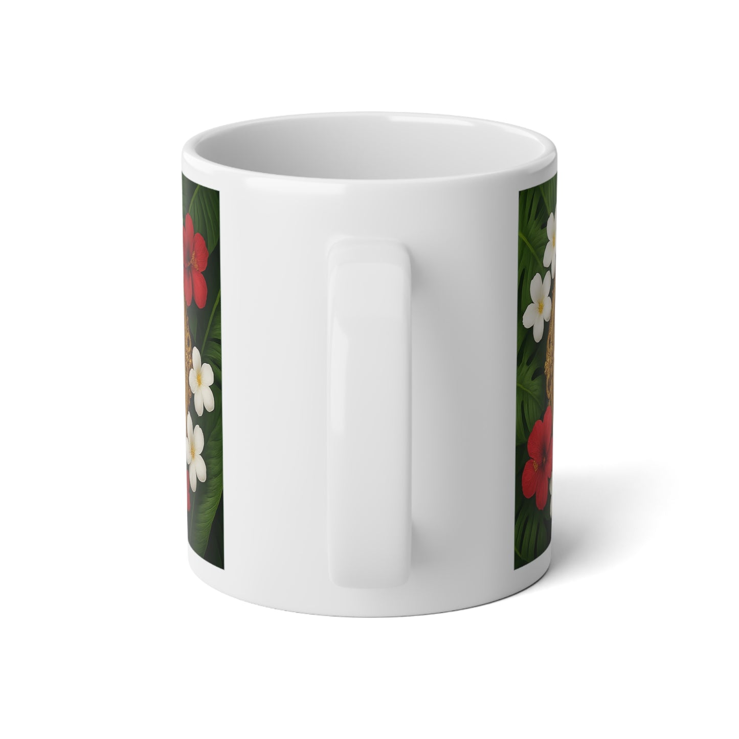 Religious Jumbo Mug, 20oz, Virgin of the Lilies | Tropical Coffee Cup